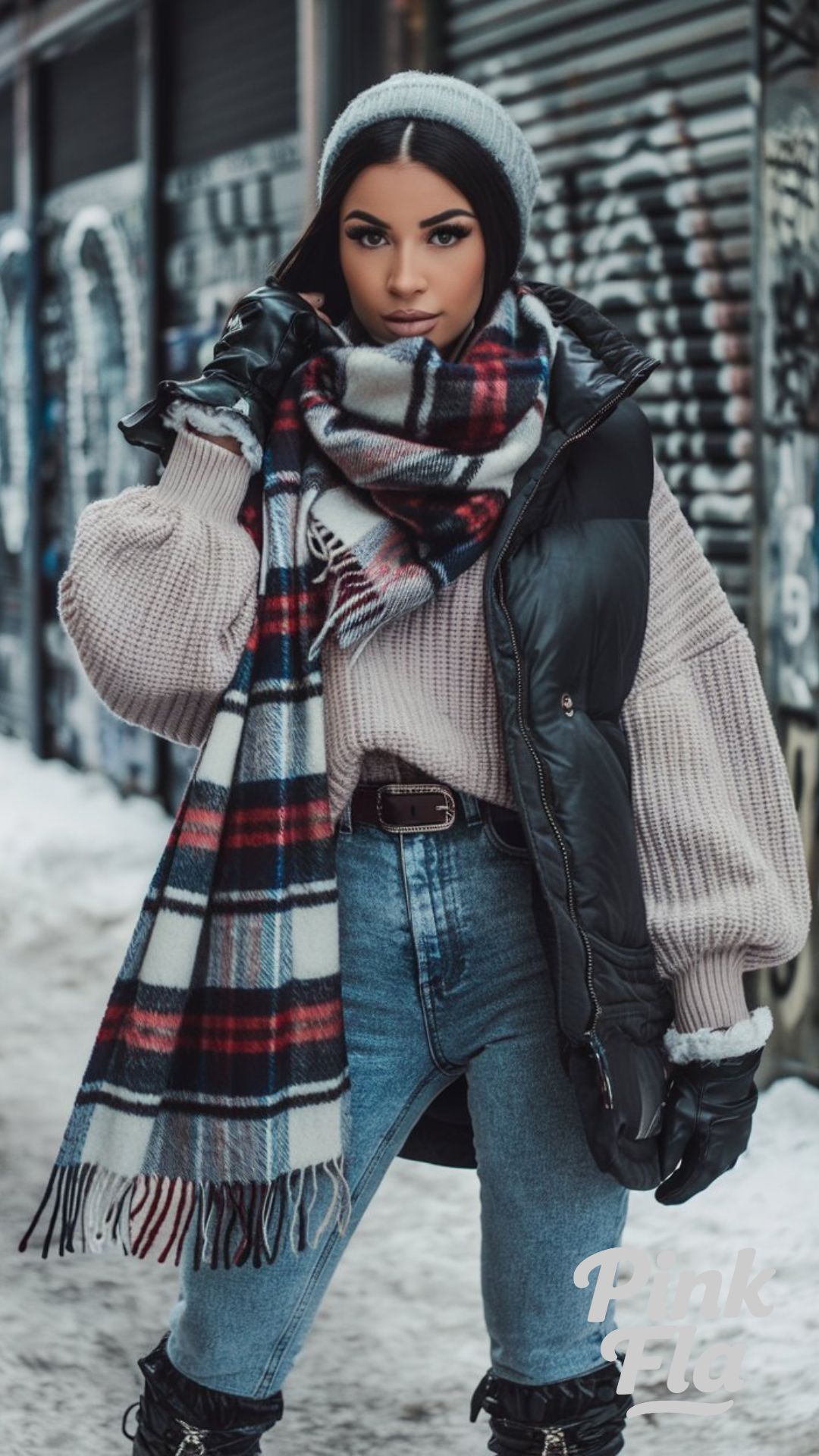 Cool and Casual in Layered Neutrals - Winter Outfits for Snow