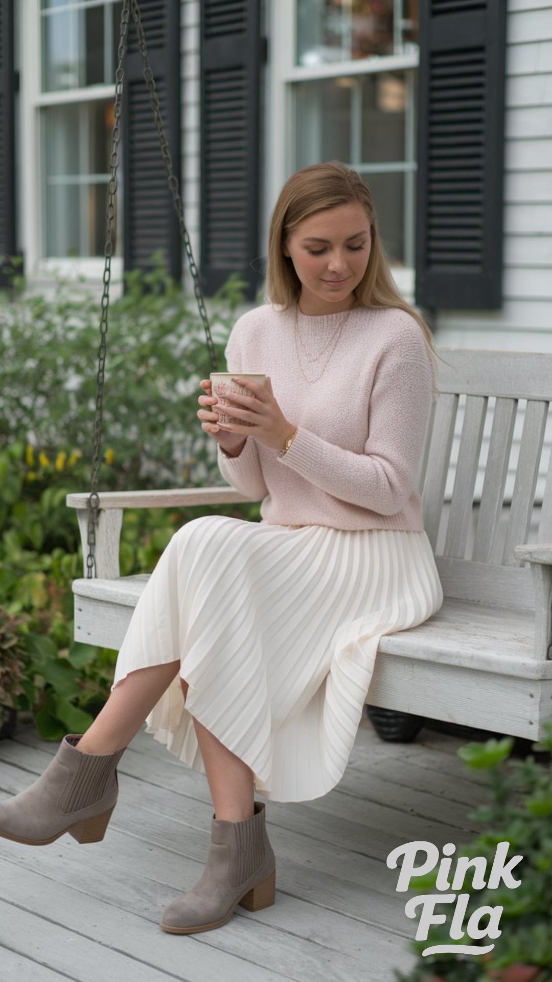 Cozy Porchside in Soft Pastels - Nantucket Outfits