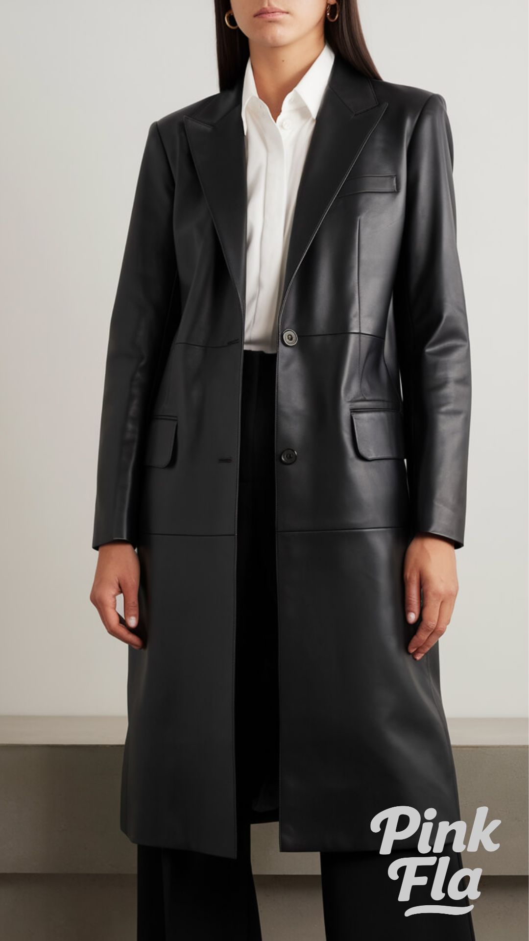 Sharp and Timeless in Black and White - Black Leather Blazer Outfits