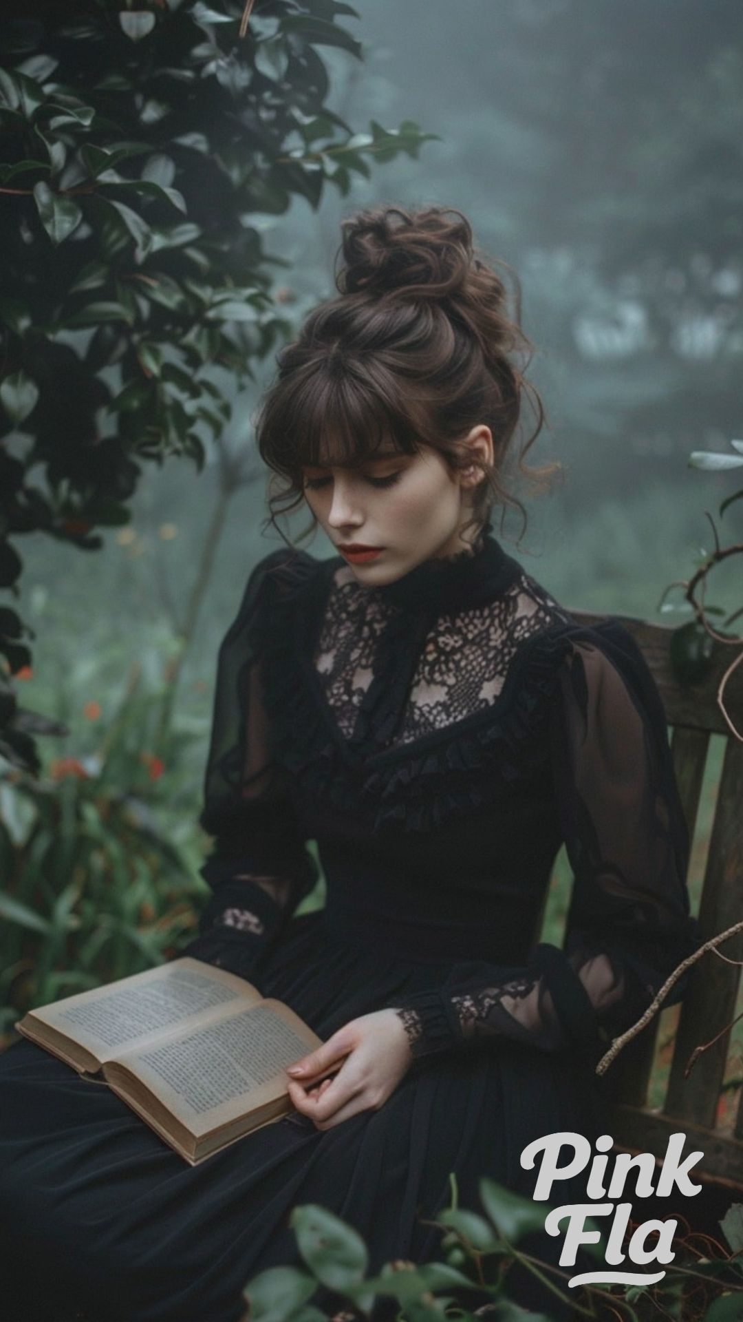 Victorian Gothic Charm Dark Cottagecore Outfit