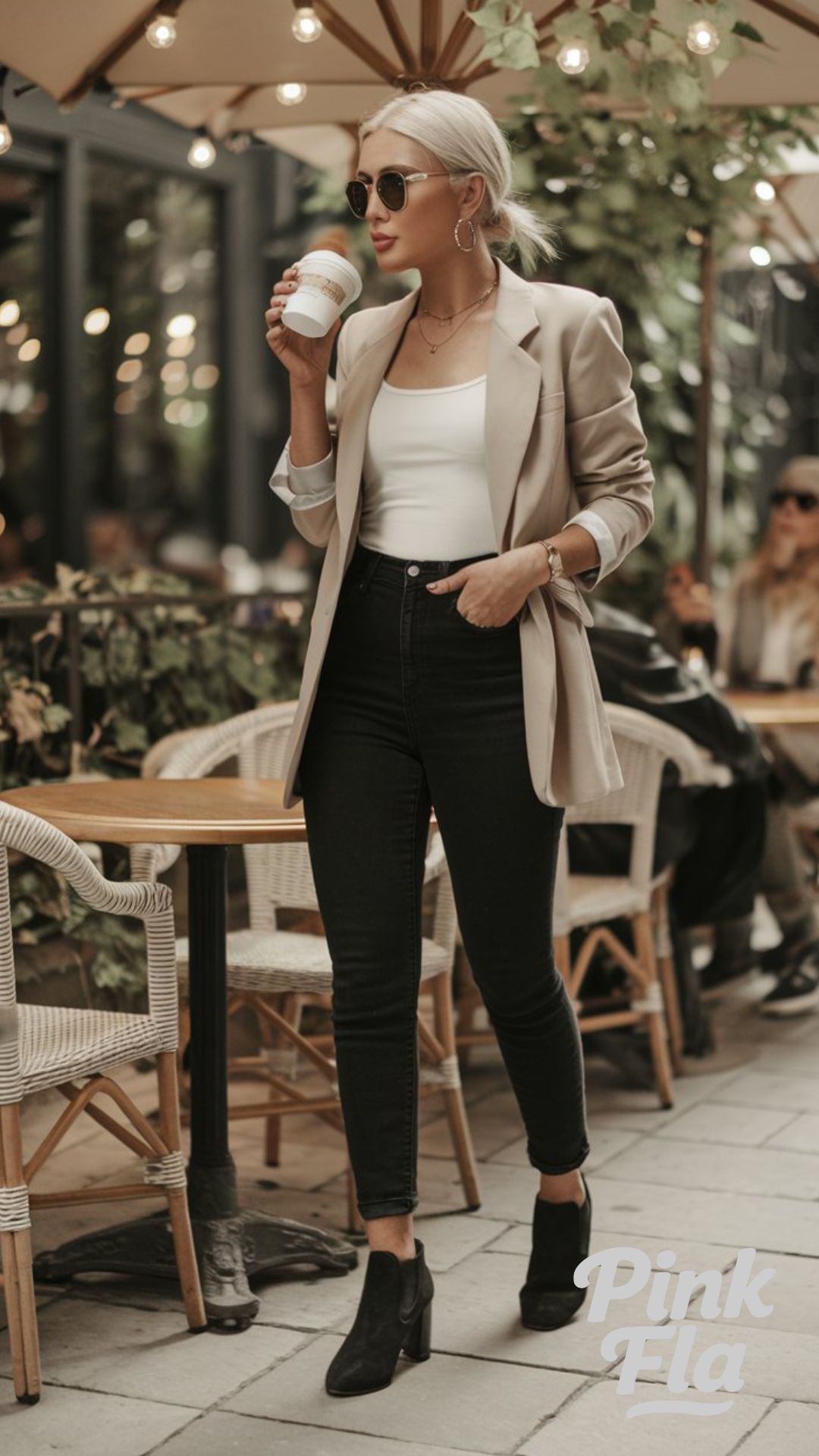 Blazer and Denim for an Elevated Everyday Look - Spring Outfits with Black Jeans