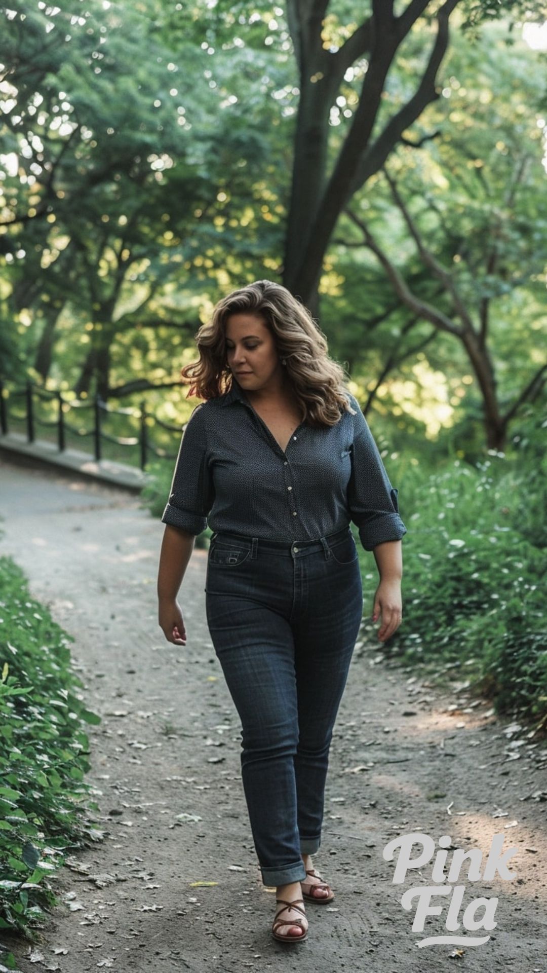 Chic Casual: Denim with a Button-Up - Outfits for Short Curvy Women