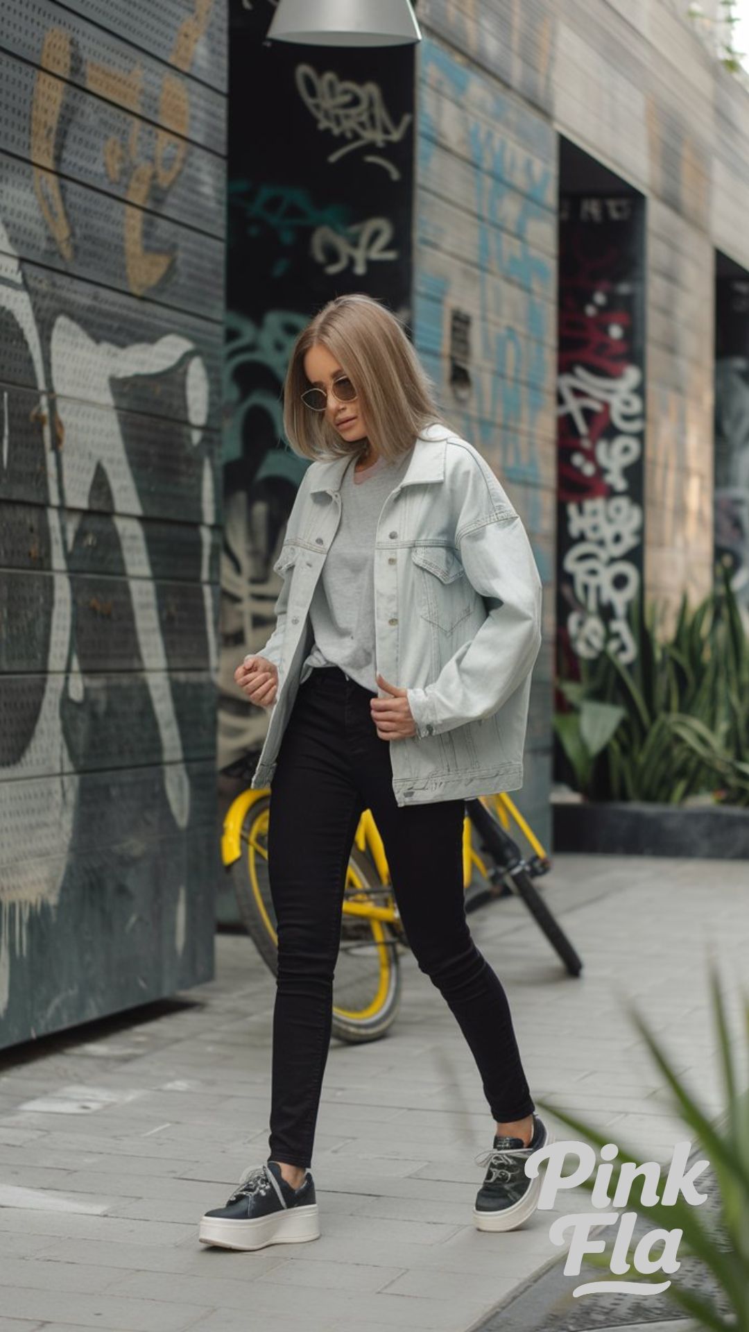 Denim on Denim with a Modern Twist - Spring Outfits with Black Jeans