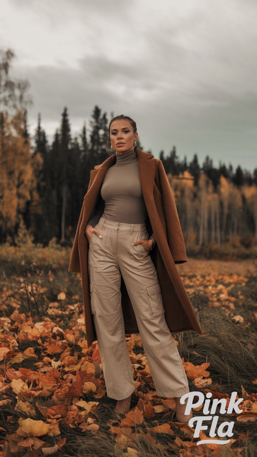Fall Ready with Rich Tones - Beige Cargo Pants Outfits