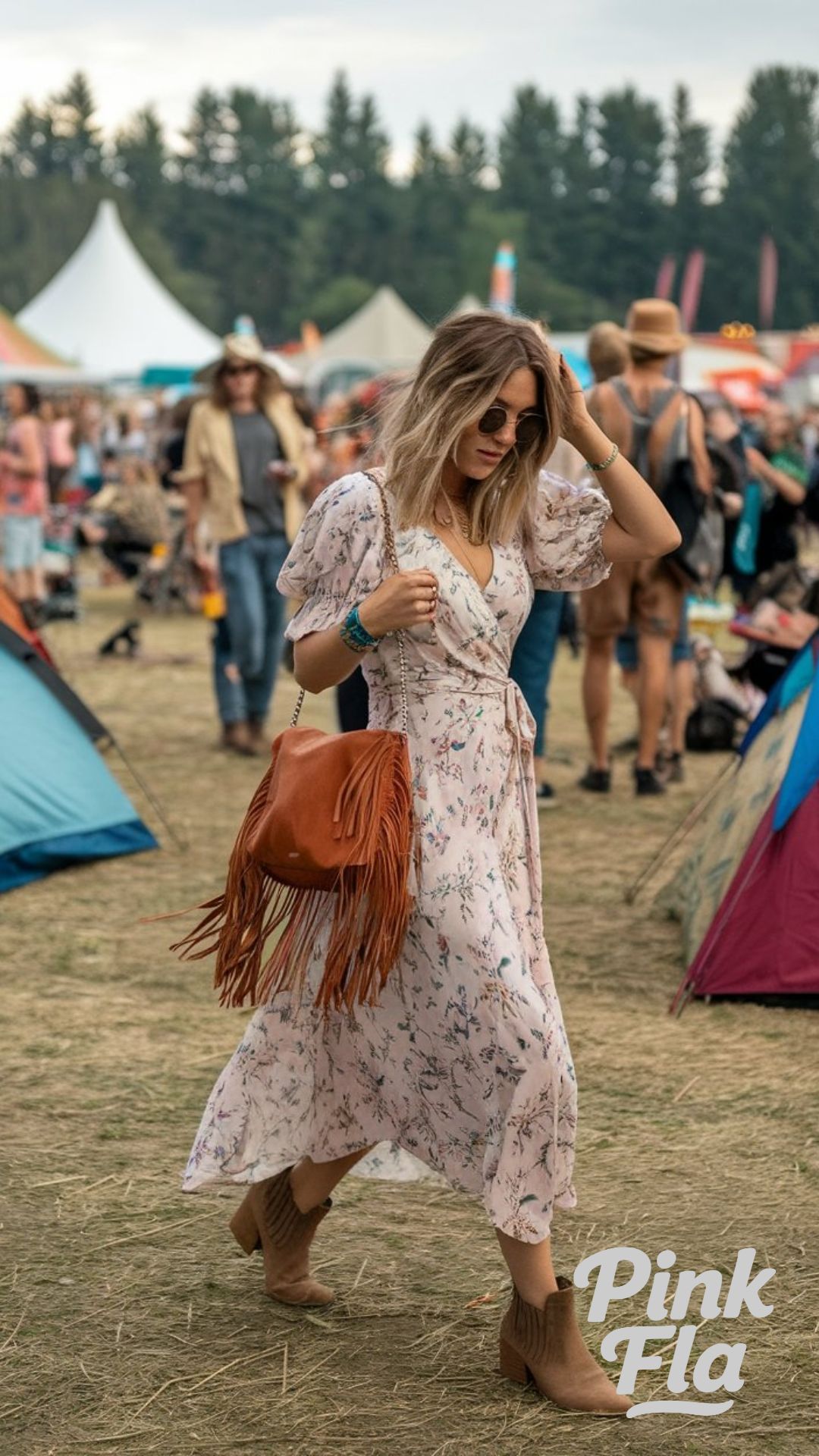 Festival Ready in Soft Florals and Fringe - Retro Boho Outfit Ideas