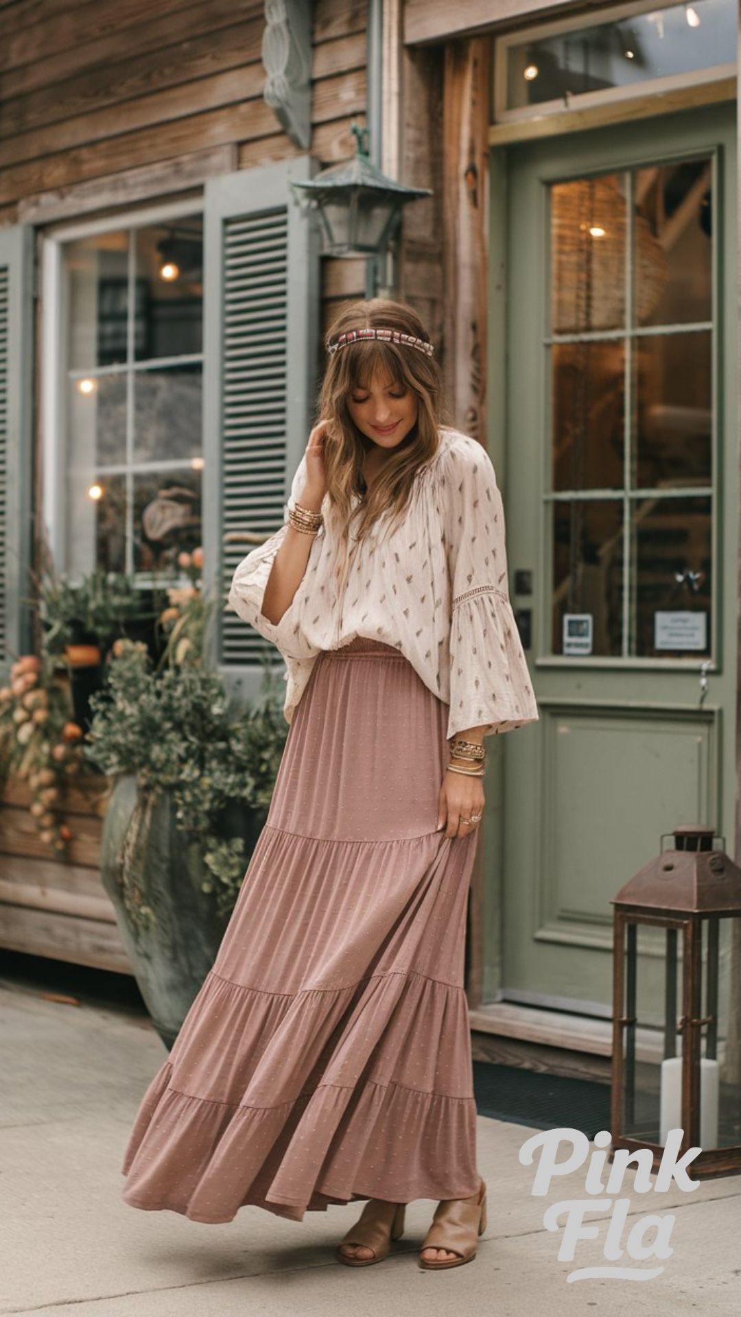 Flowing Layers in Earthy Tones - Retro Boho Outfit Ideas
