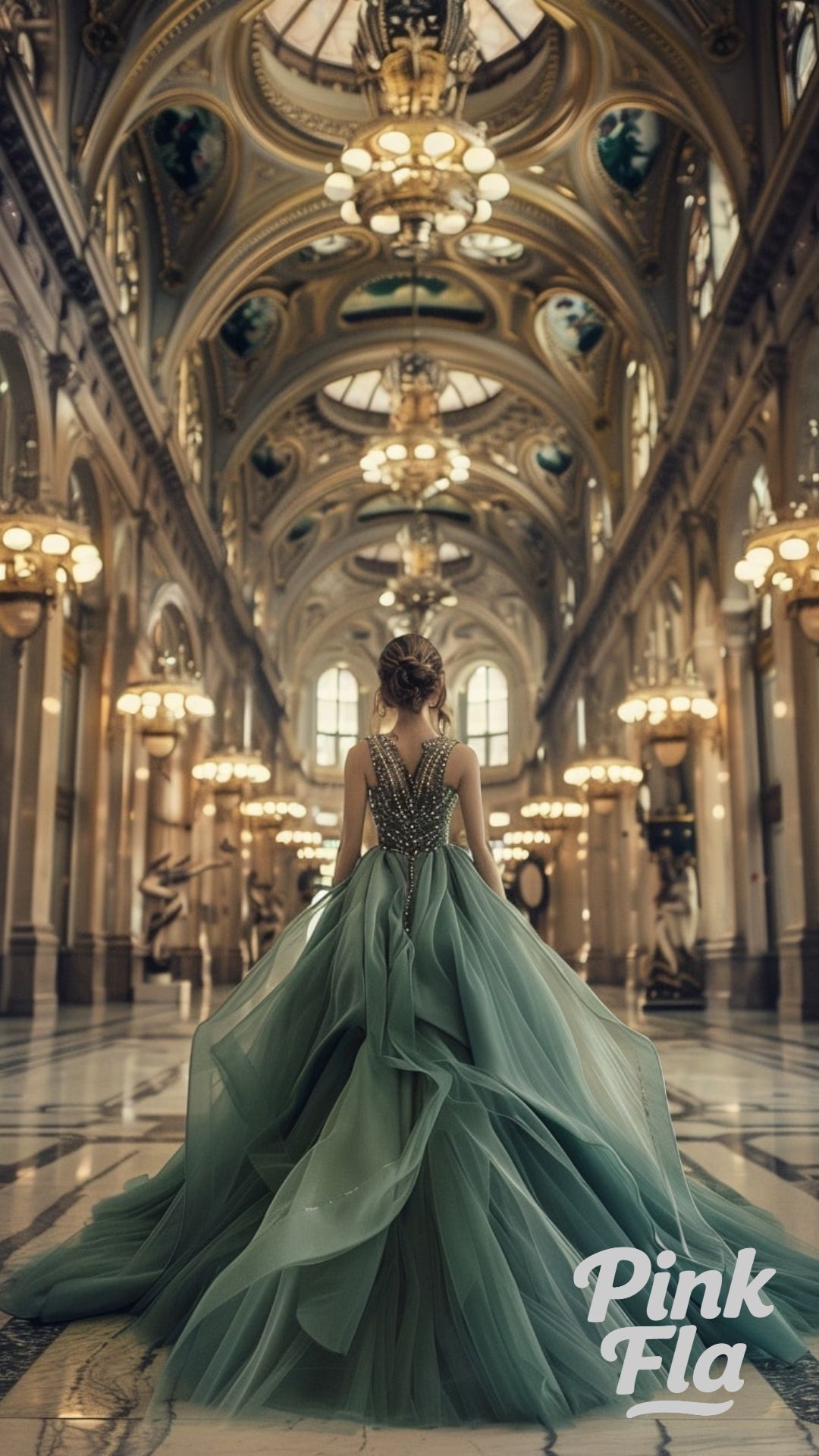 Grand Palace Majesty - Sage Green Wedding Dresses