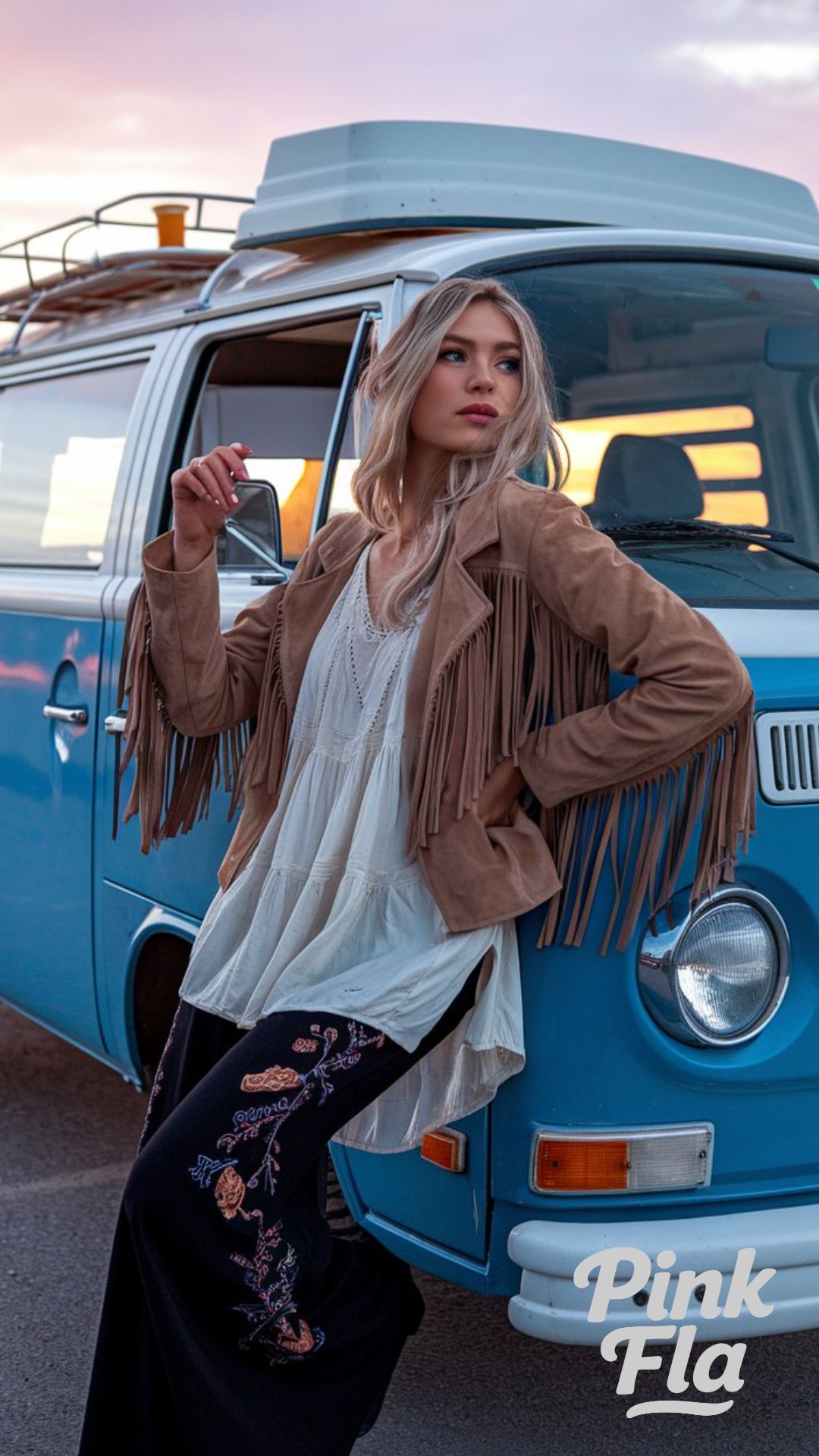Retro Road Trip Style with Fringe & Embroidered Flair - Retro Boho Outfit Ideas