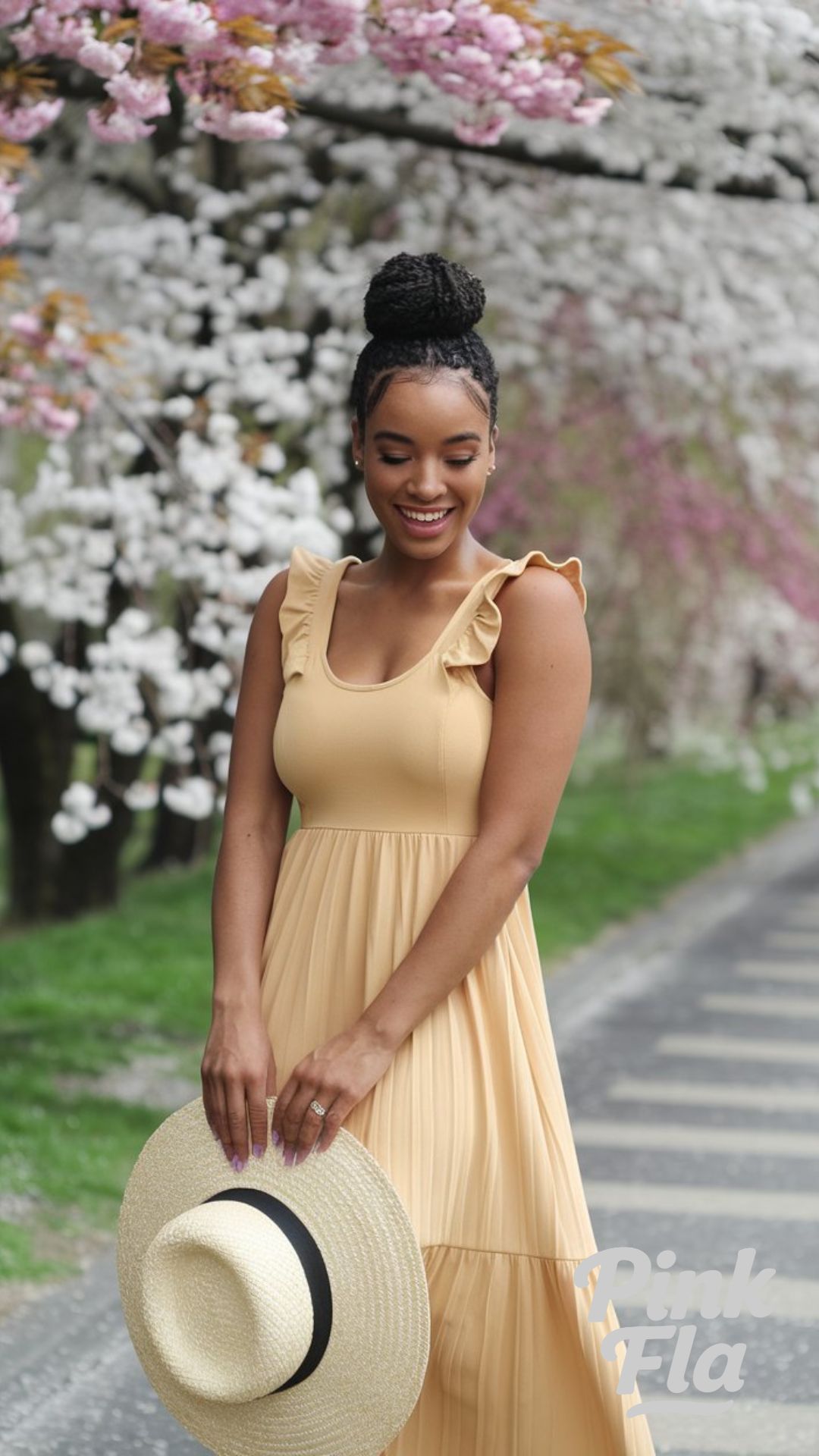 Romantic Yellow Dress for a Sunny Spring Stroll - Spring Outfits for Black Women
