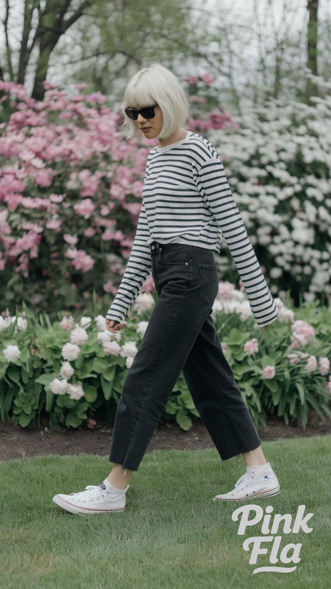 Stripes and Denim for a Parisian-Inspired Look - Spring Outfits with Black Jeans