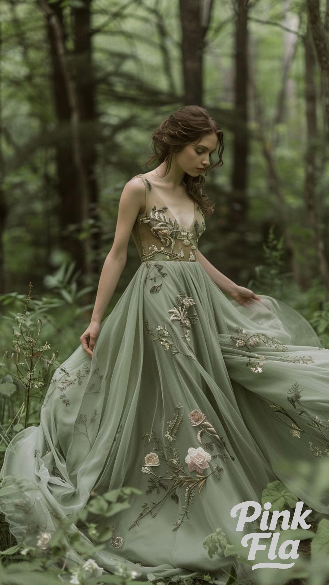 Whimsical Forest Fairy - Sage Green Wedding Dresses