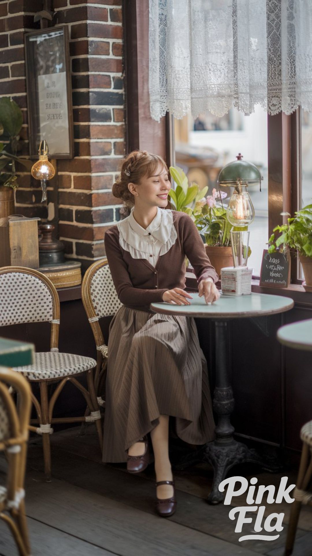  A Quiet Moment in a Parisian Café - Dark Academia Spring Outfits
