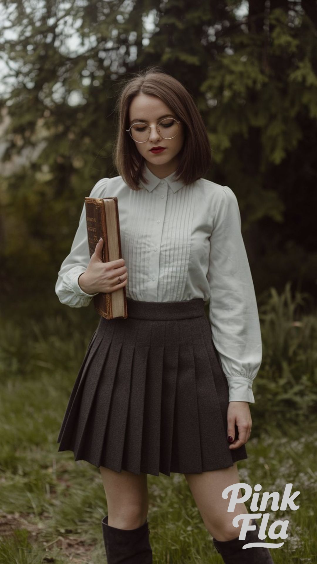A Stroll Through the Countryside - Dark Academia Spring Outfits