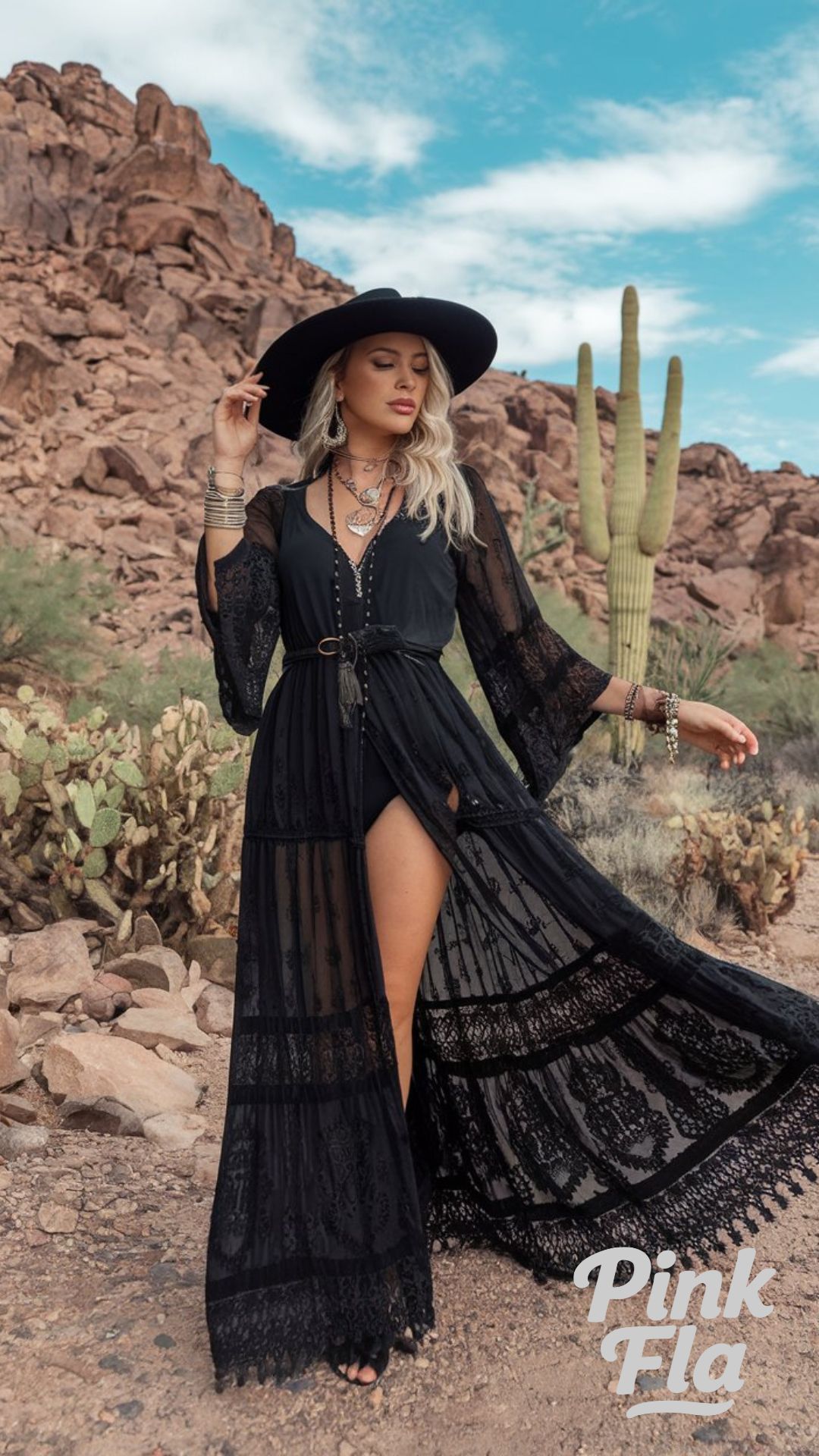 Boho Desert Vibes - All-Black Outfits for Women