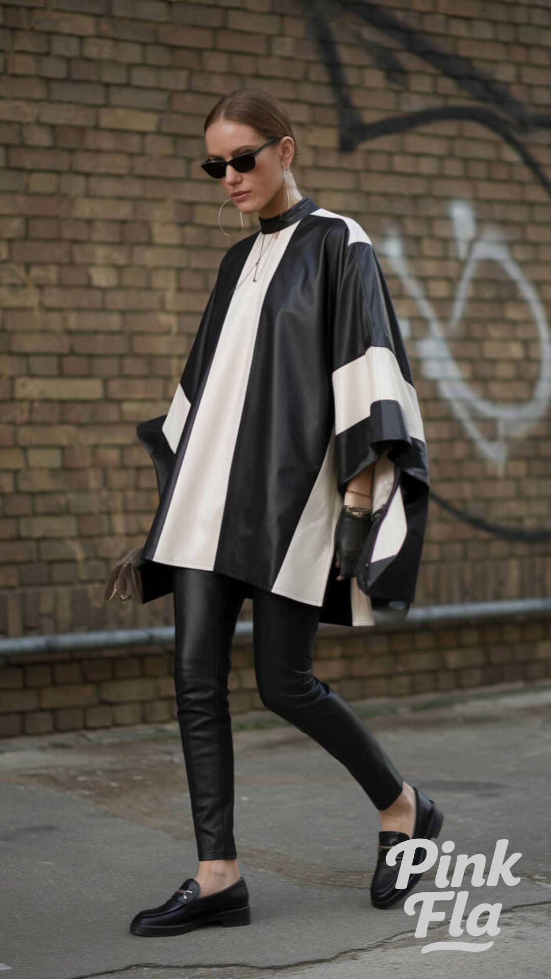 Bold Cape and Leather Leggings for a Statement Look - Outfits to Wear with Leather Leggings