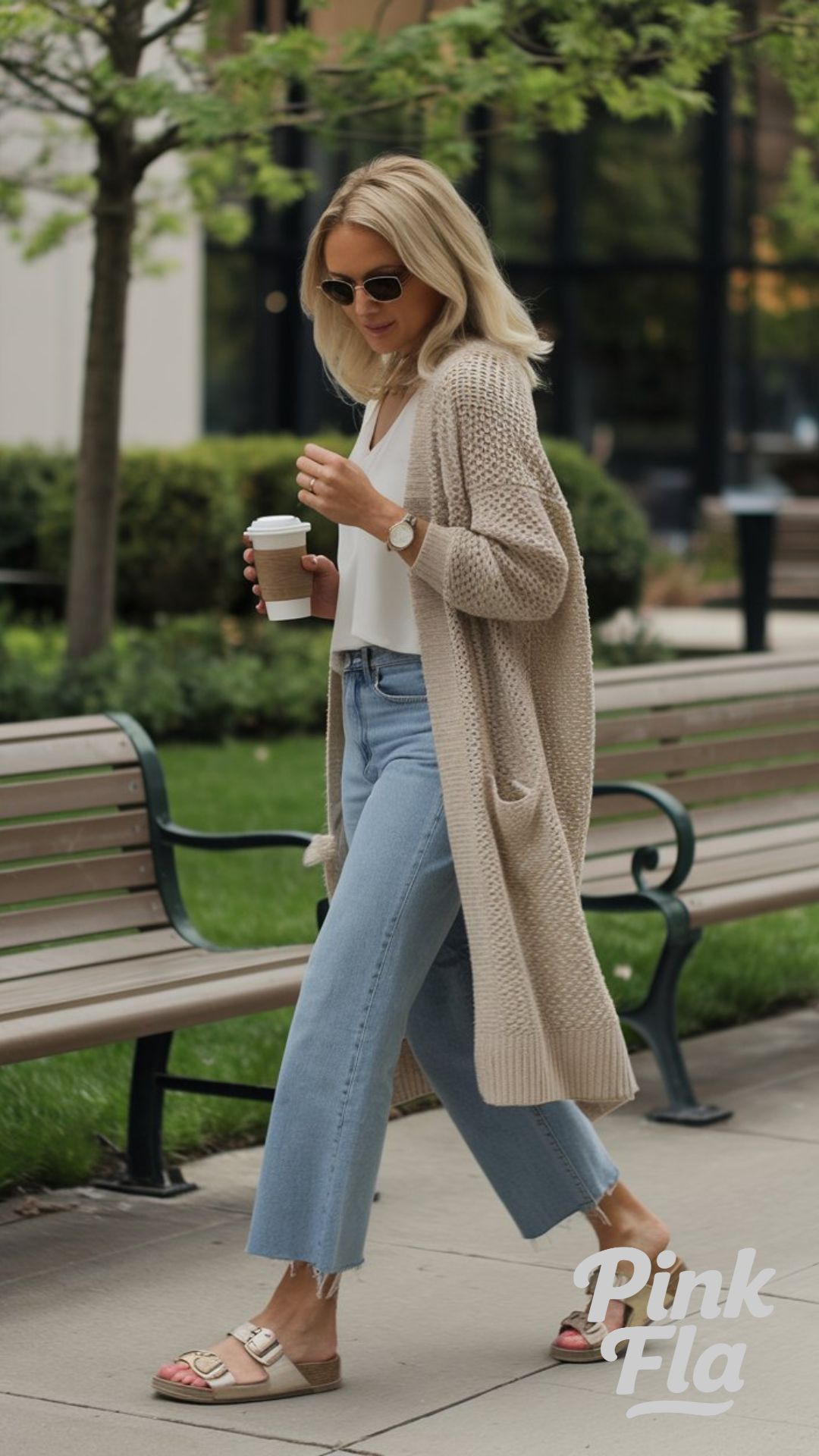 Casual Knit and Denim Layers - Spring Outfits with Jeans