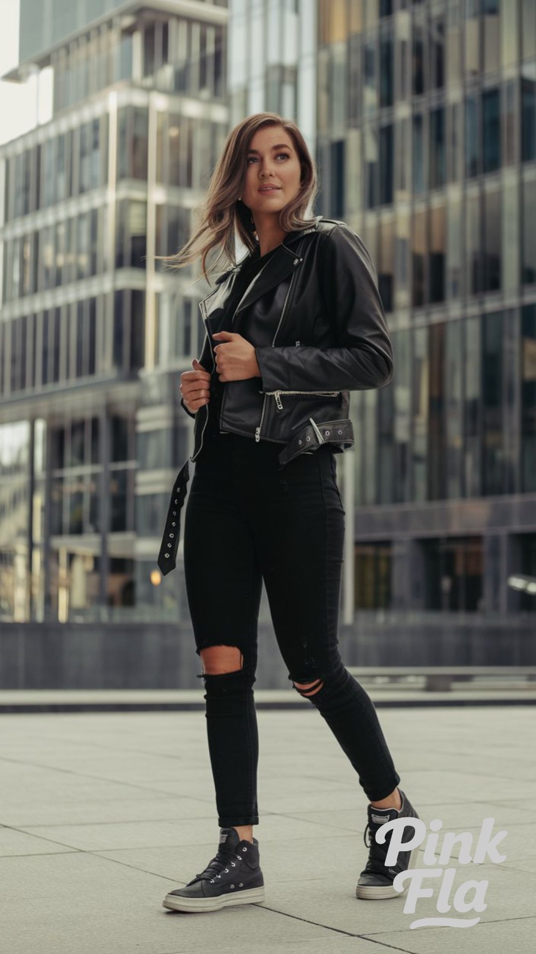 Edgy City Chic - All-Black Outfits for Women