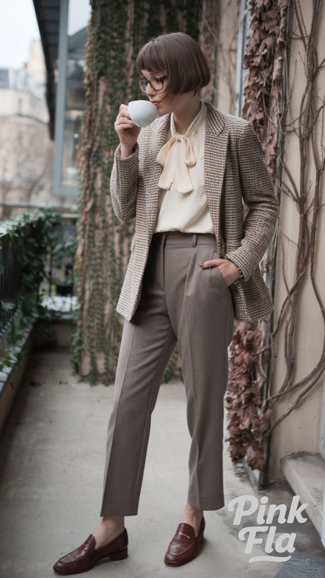 Effortless Parisian Tailoring - Dark Academia Spring Outfits