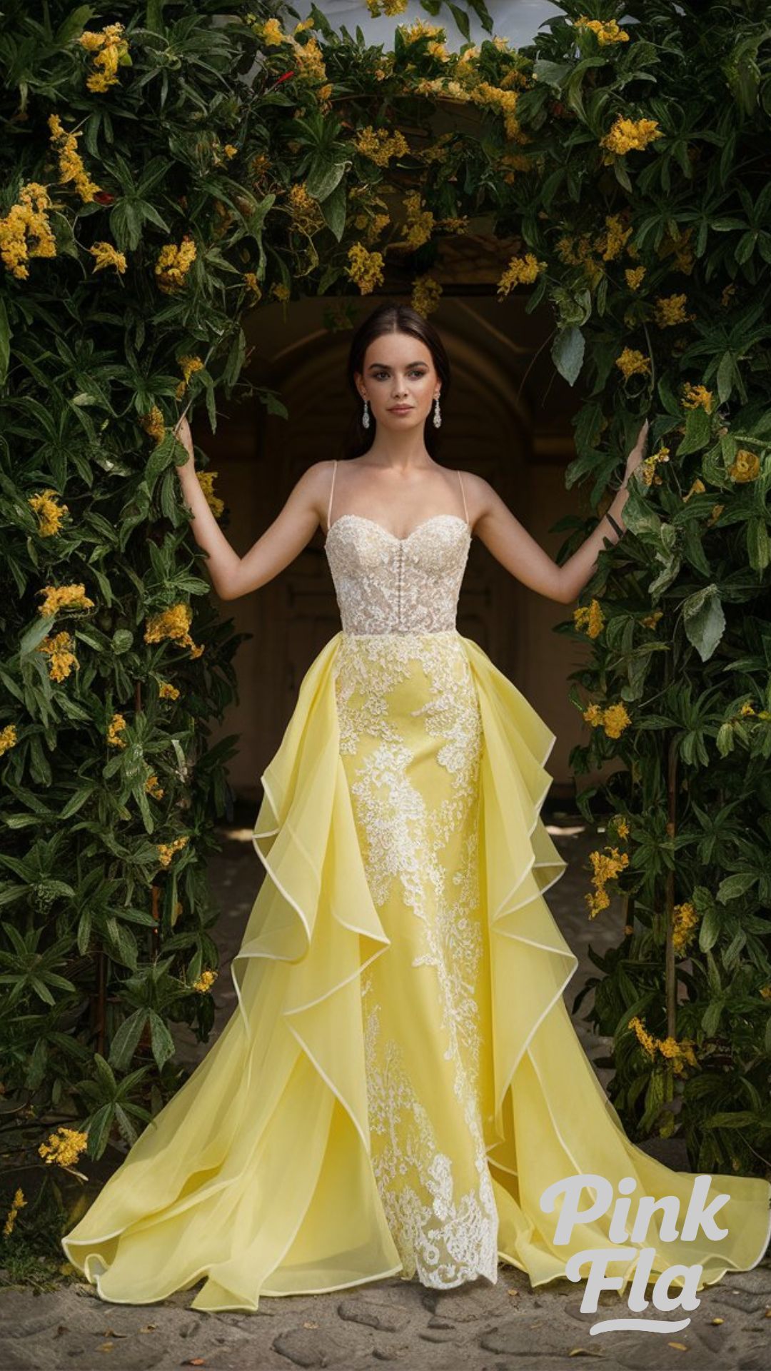 Elegant Yellow Wedding Gown - Yellow Wedding Dresses
