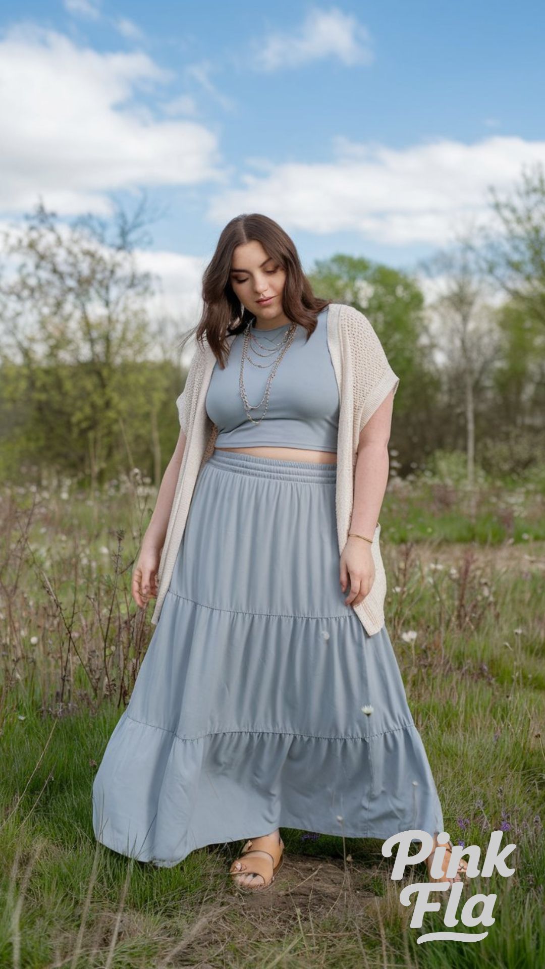 Ethereal Pastels in the Meadow - Casual Plus Size Spring Outfit Ideas