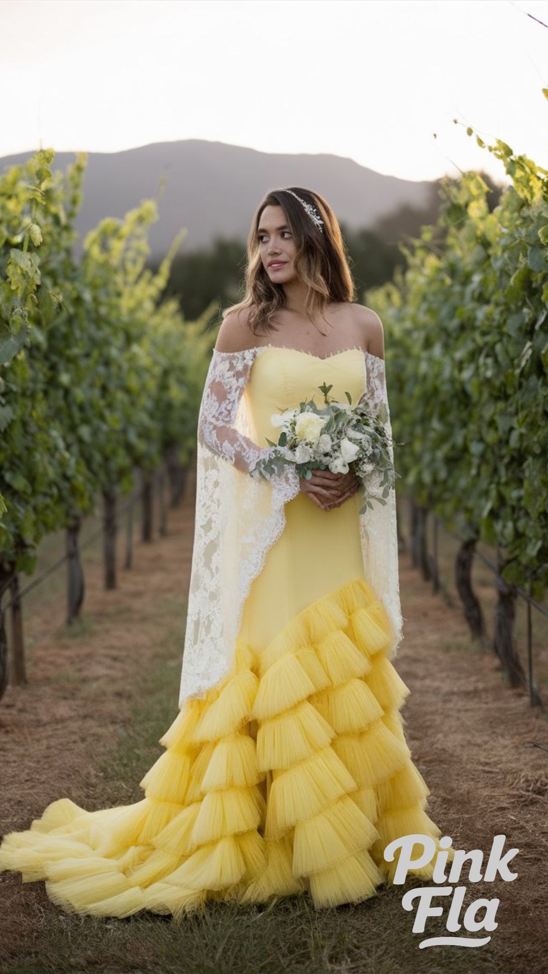 Ethereal Yellow Wedding Dress - Yellow Wedding Dresses