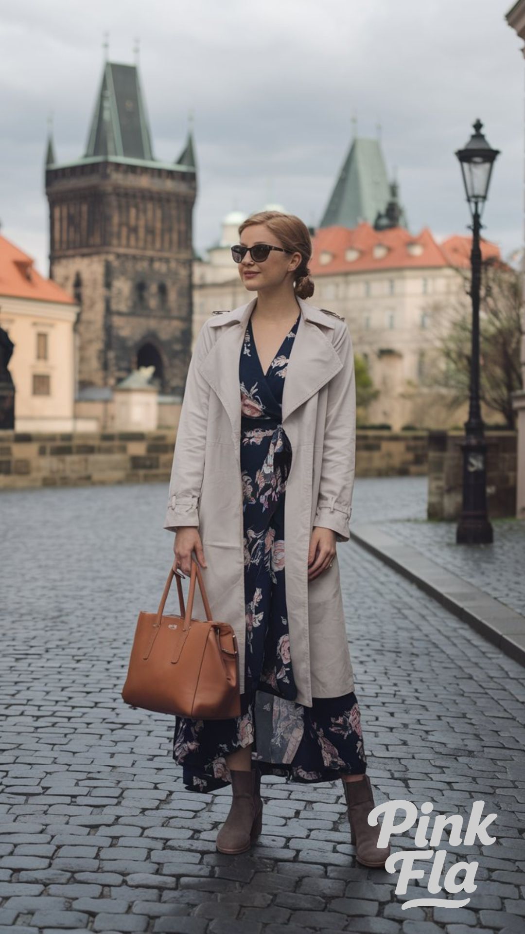 Floral Layers in Prague’s Old Town - Spring Outfits for Europe