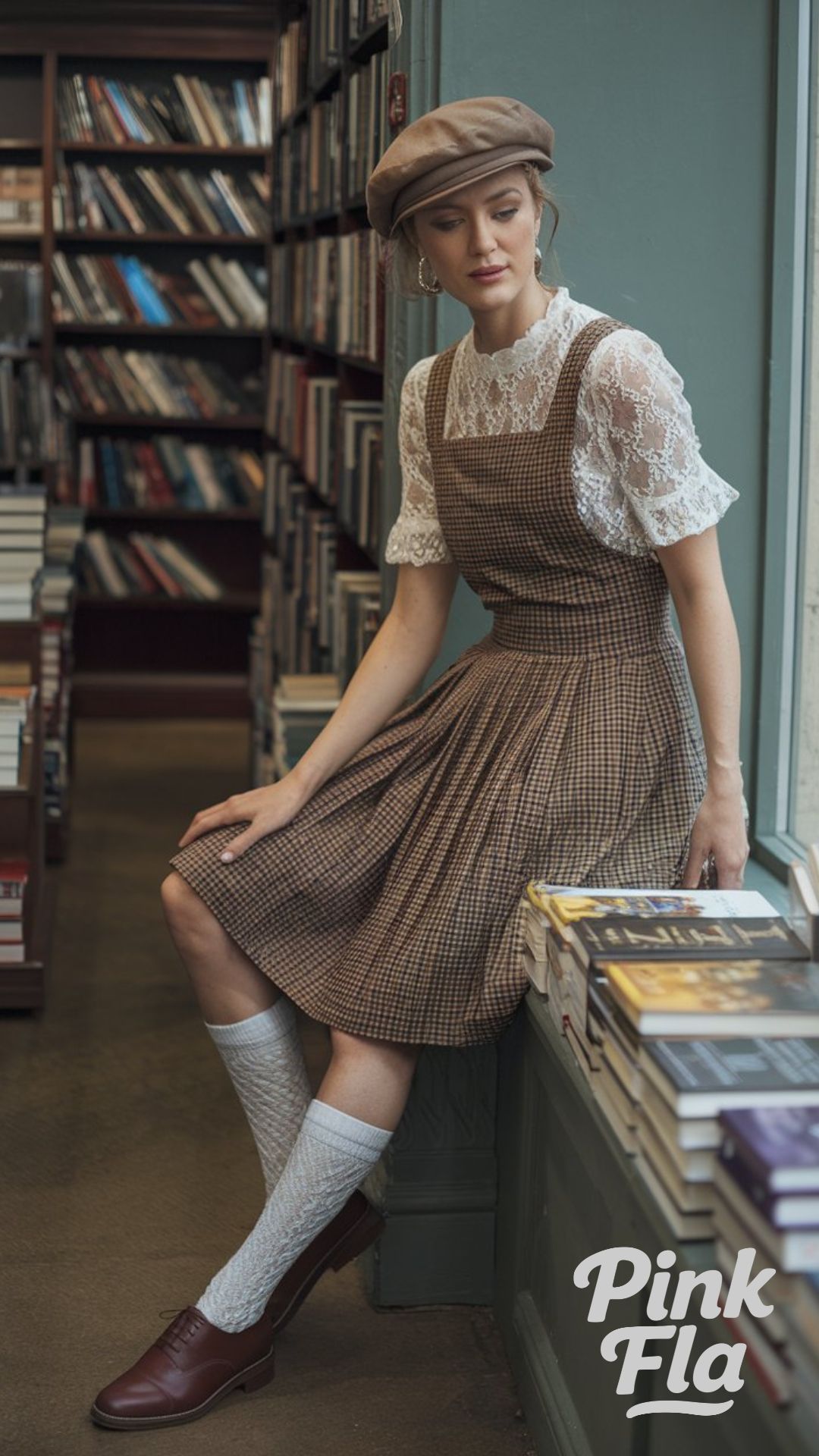 Quiet Moments in a Bookshop - Dark Academia Spring Outfits