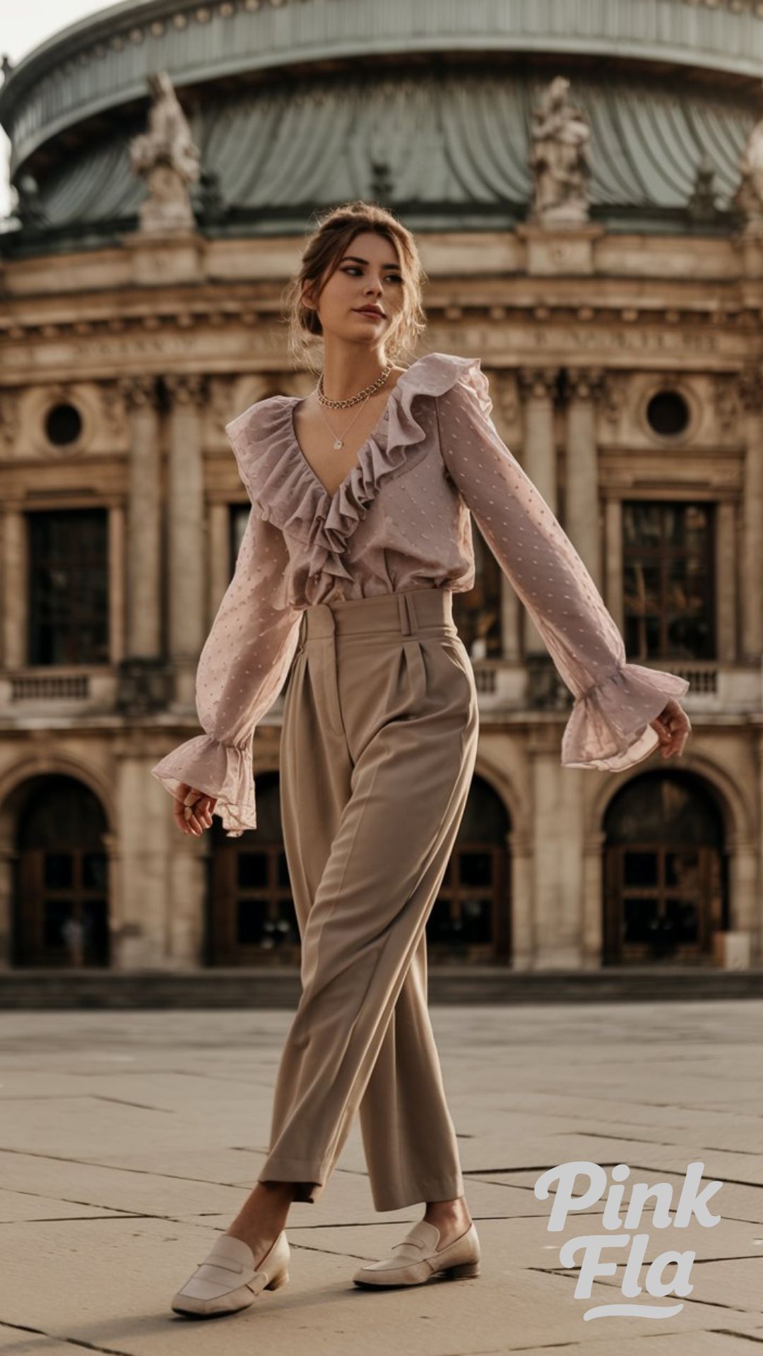Romantic Ruffles with Urban Polish - Spring Outfits for Europe