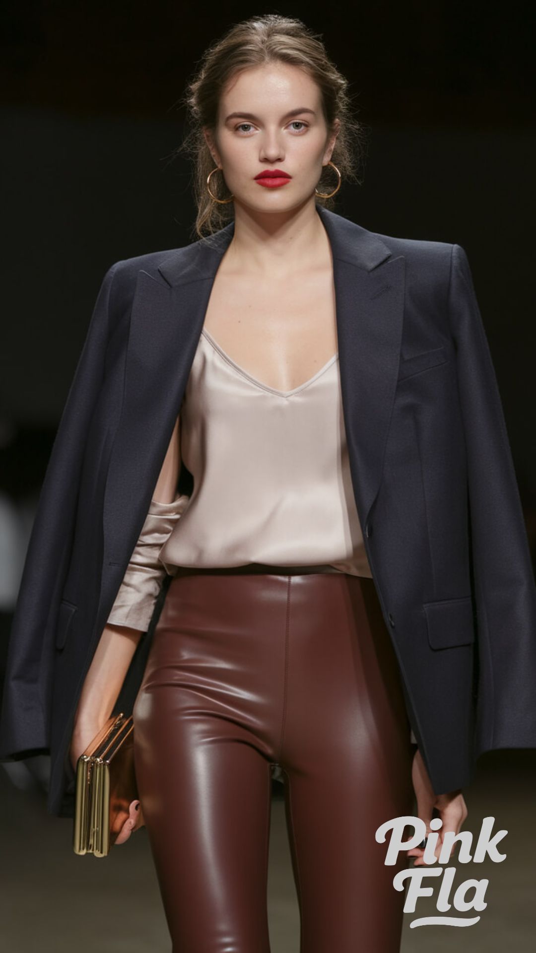 Satin Blouse & Leather Leggings for a Sleek Night Out - Outfits to Wear with Leather Leggings