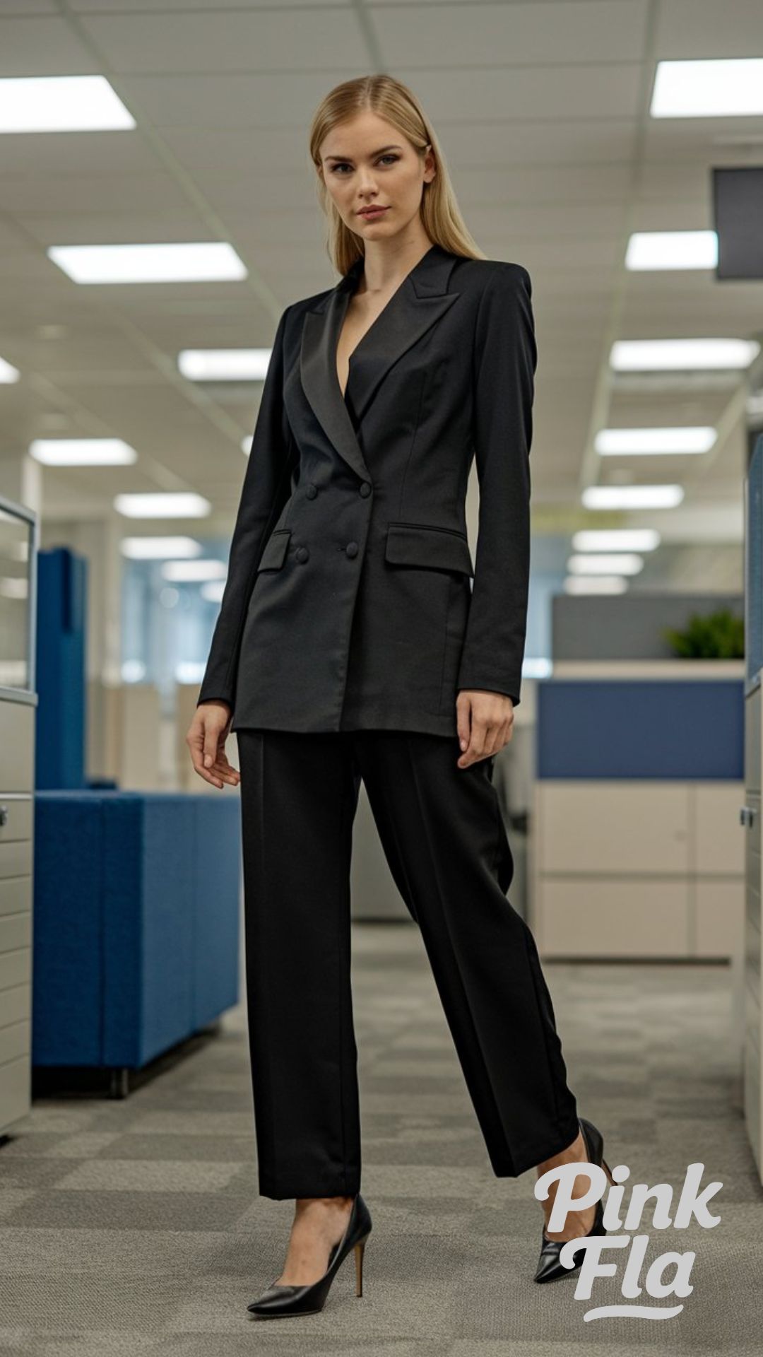Sleek Business Attire - All-Black Outfits for Women