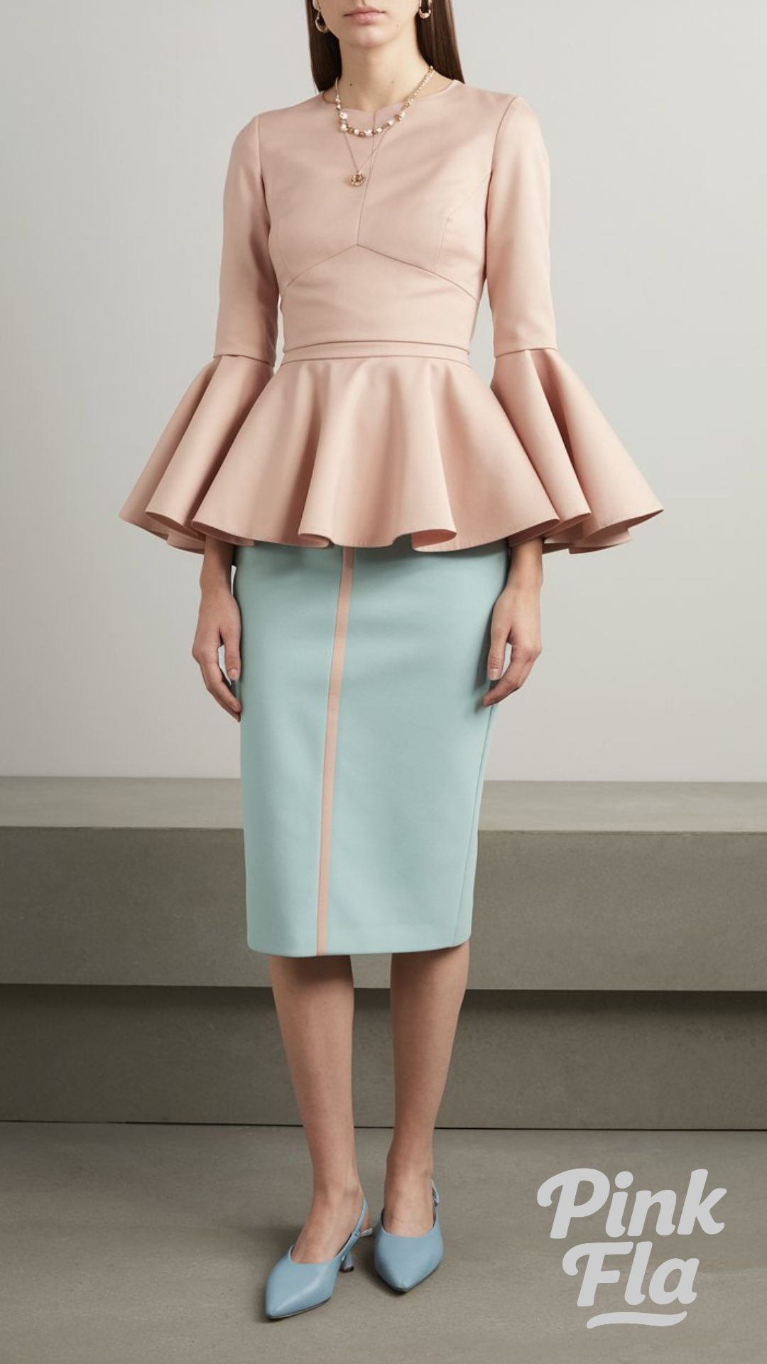 Soft Hues, Strong Style: Peplum & Pastel Combo - Stylish and Cute Professional Outfit Ideas