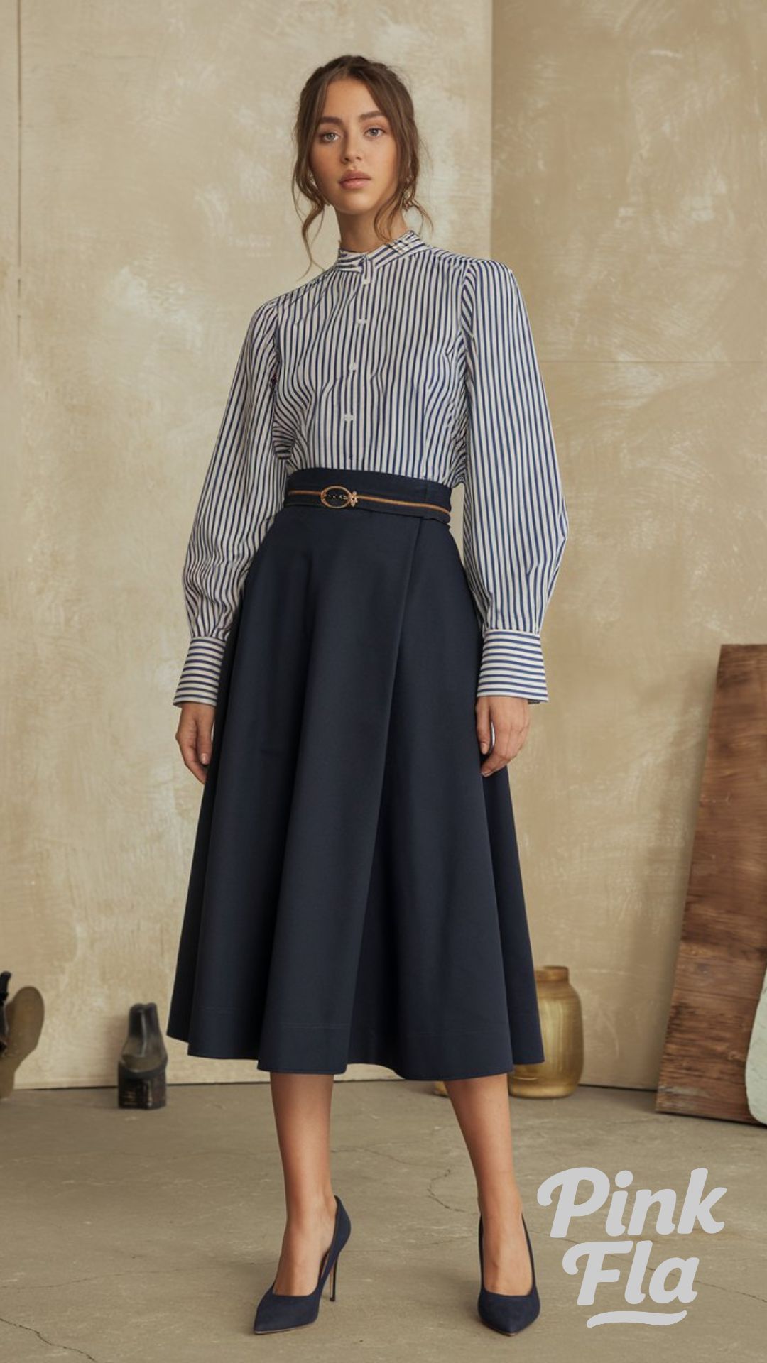 Timeless Stripes with a Feminine Edge - Stylish and Cute Professional Outfit Ideas