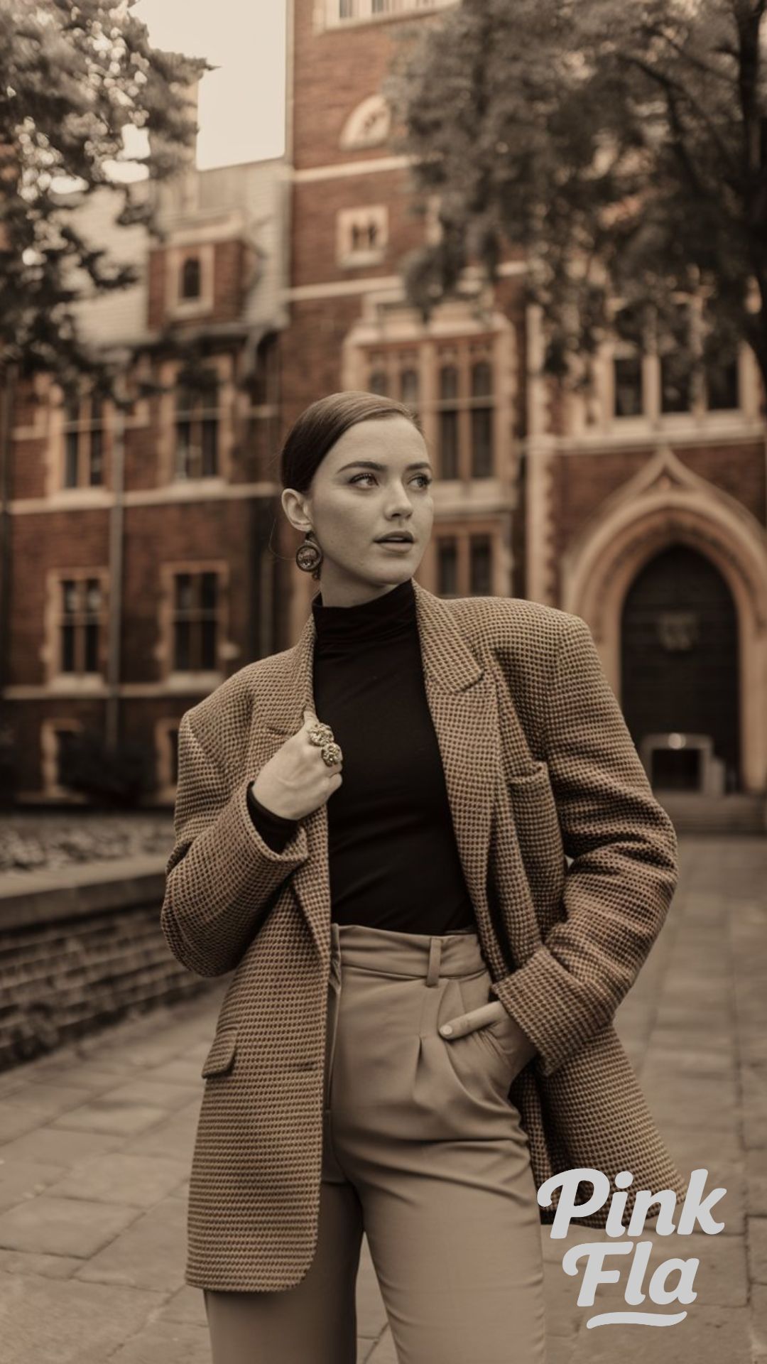 Timeless Tailoring on Campus Grounds - Dark Academia Spring Outfits