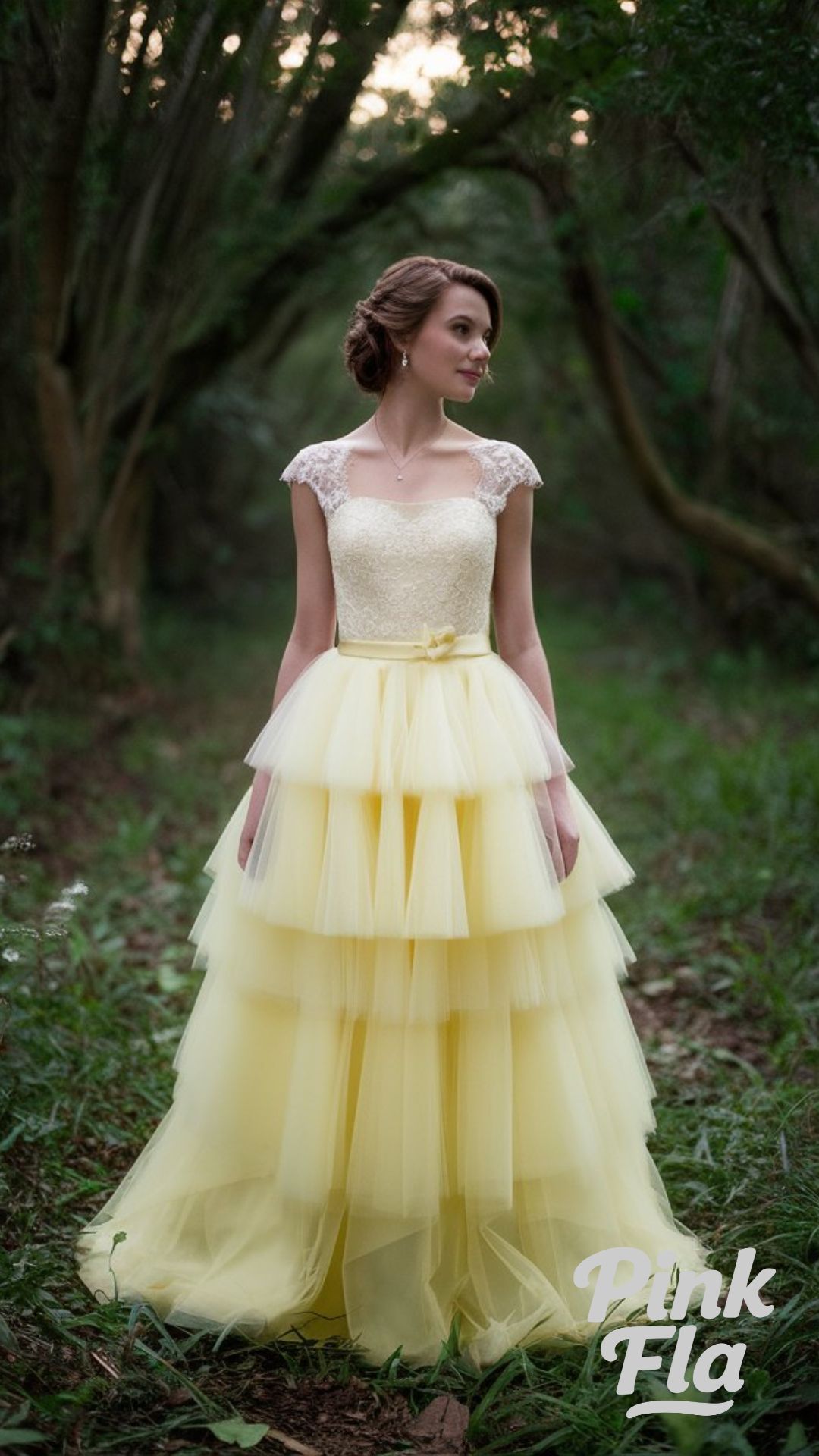 Whimsical Layers - Yellow Wedding Dresses