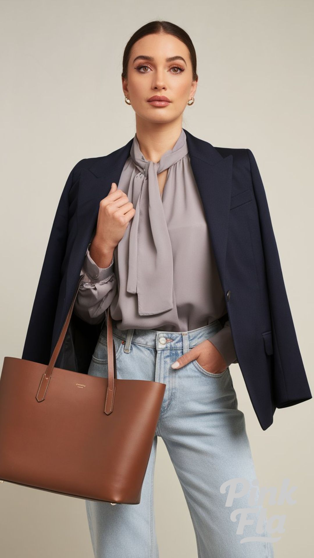 Chic and Professional with Light Blue Jeans Outfits