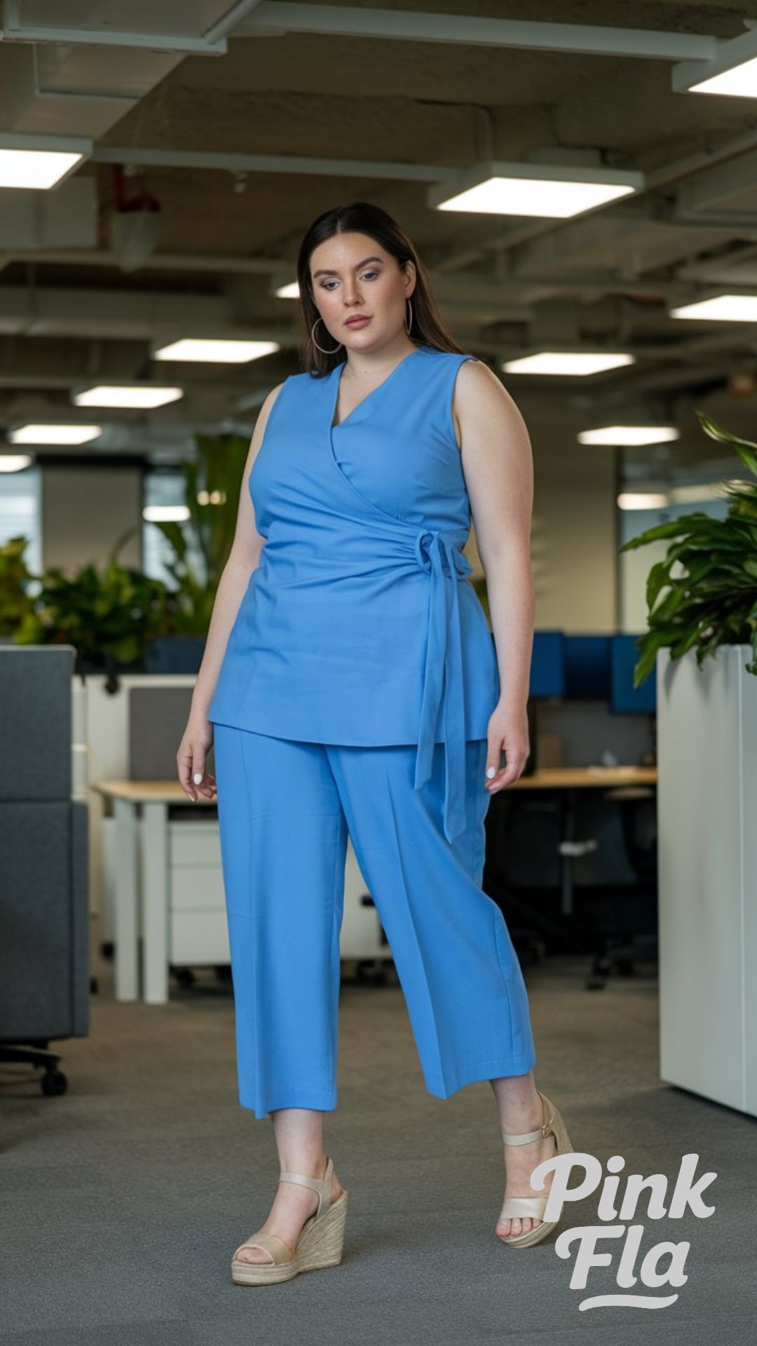Confident in Cobalt: A Vibrant Spring Statement - Plus Size Spring Work Outfit Ideas