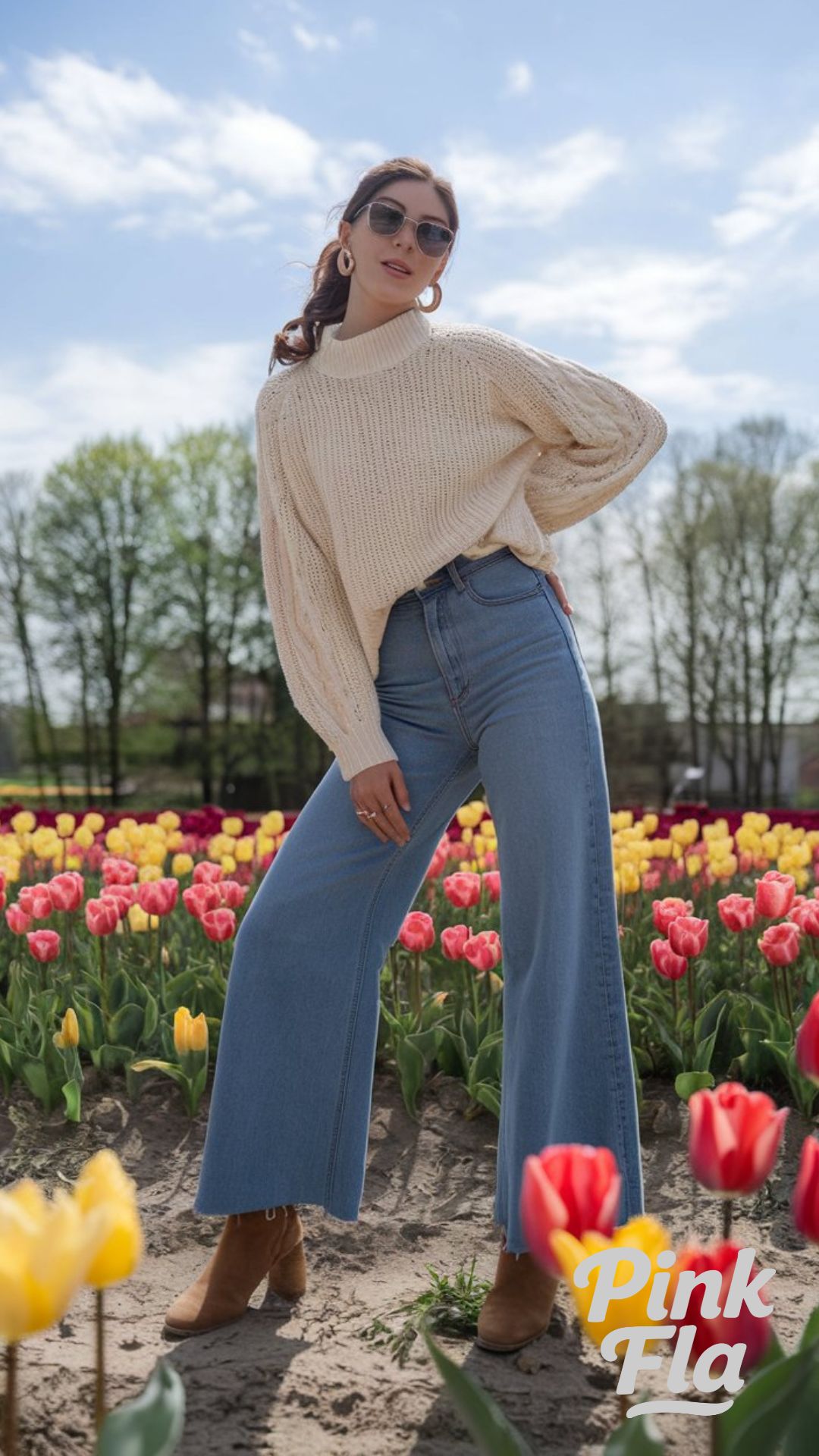 Cozy Knit Elegance - Spring Outfits with Jeans