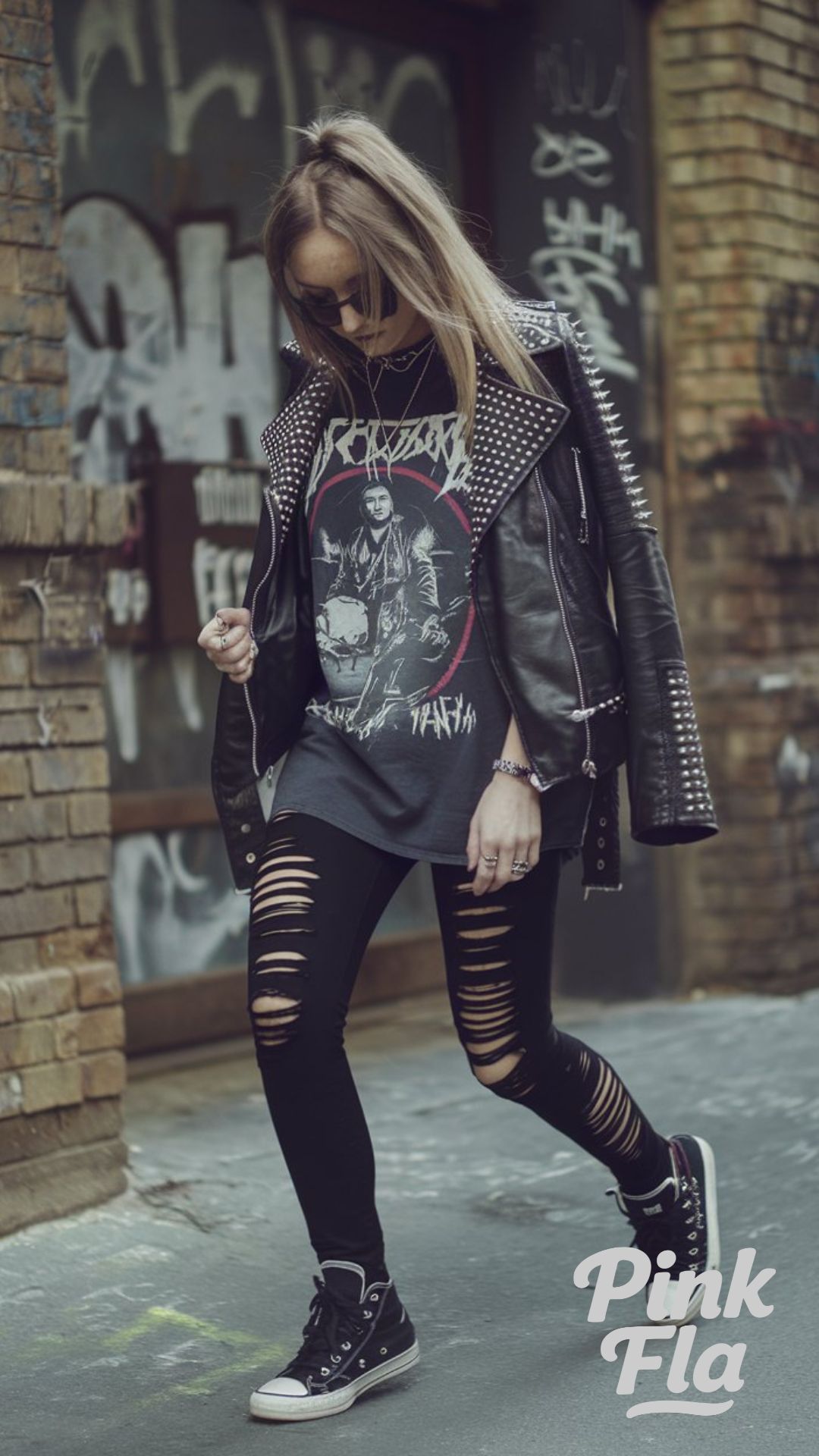 Edgy Streetwear with Ripped Leggings - Cute Outfits with Leggings