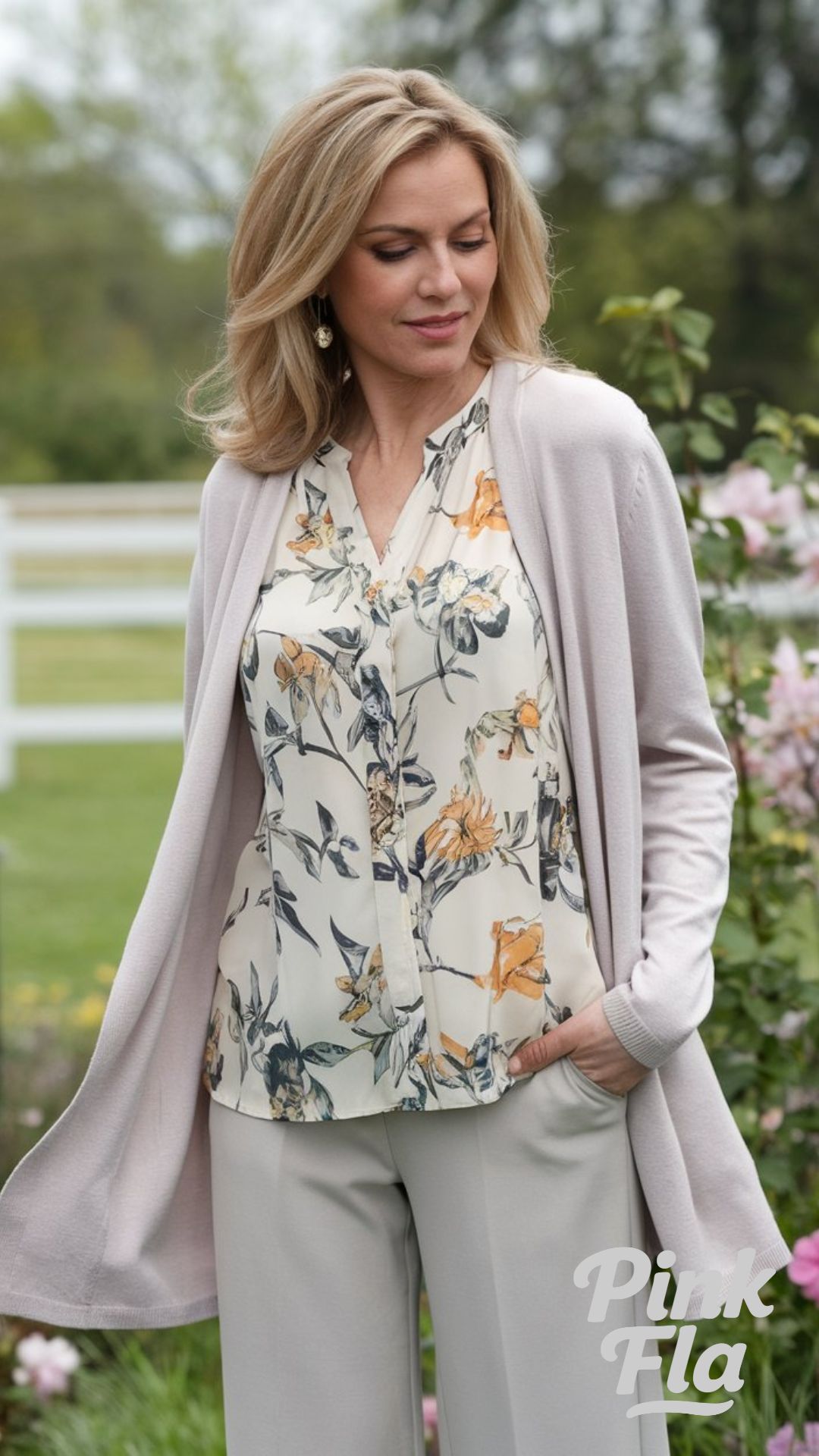 Effortless Spring Style in Florals and Neutrals - Spring Outfits for Women Over 60