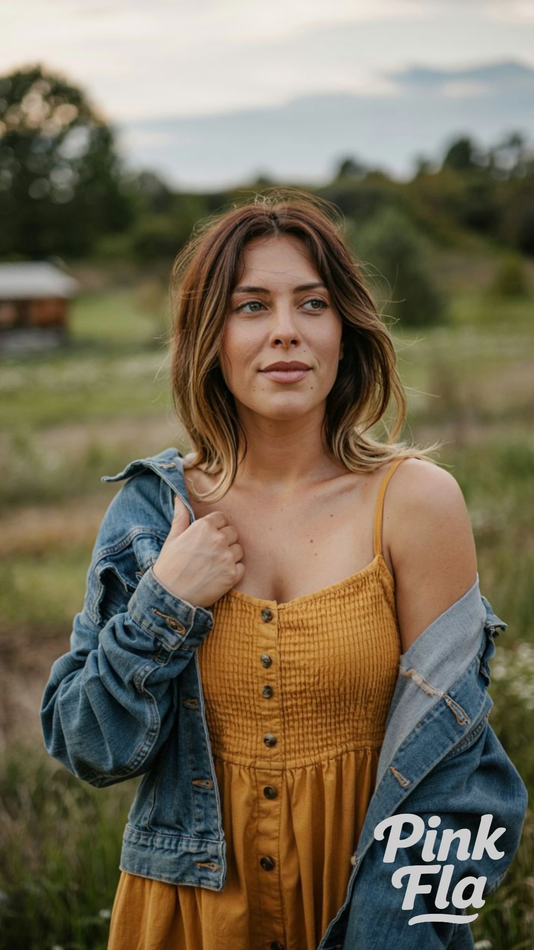 Golden Hour Stroll in a Mustard Sundress - Casual Warm Spring Outfit Ideas