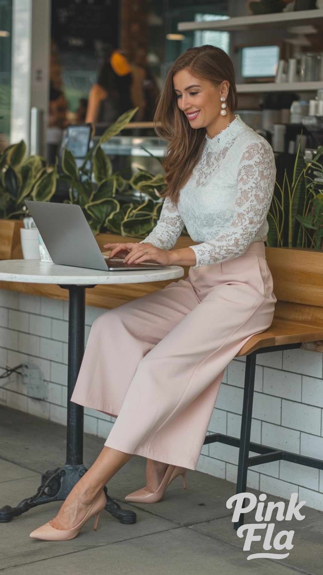 Lace & Blush for a Chic Workday Look - Chic Spring Office Outfits Ideas