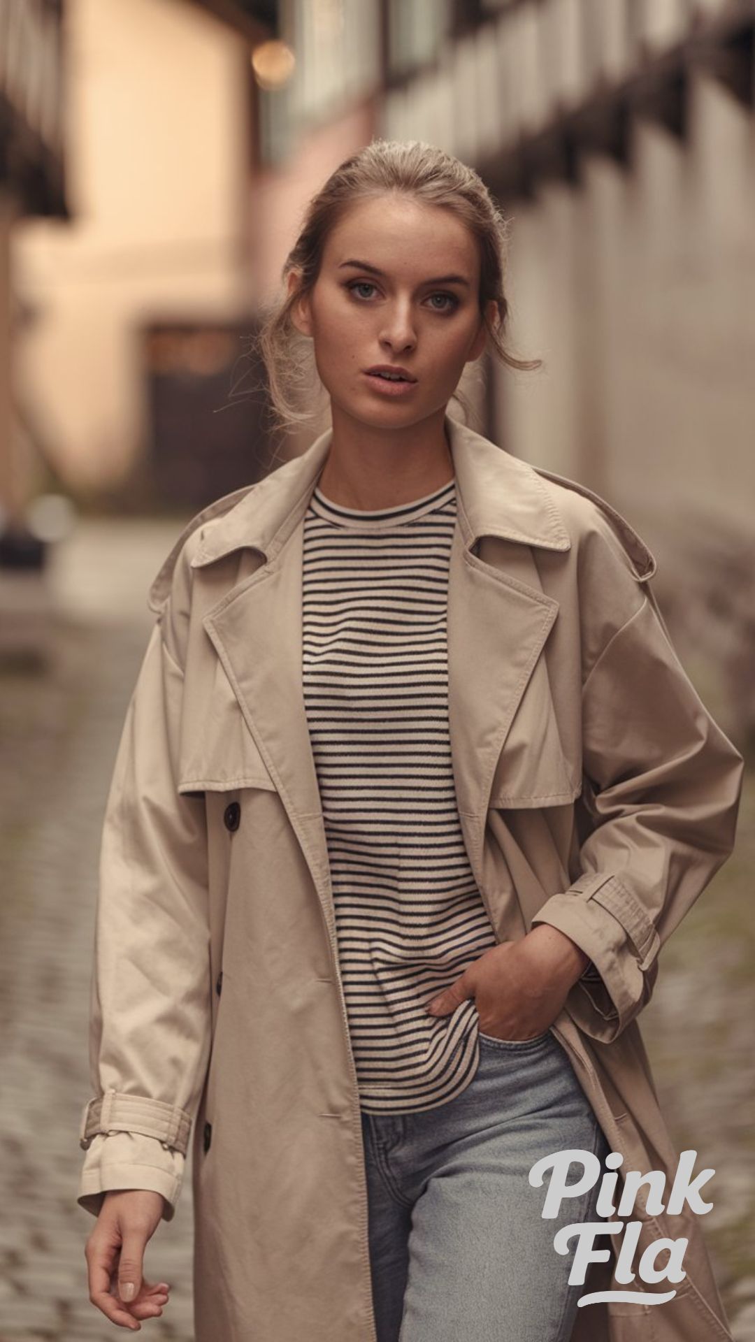 Parisian Ease with Stripes and a Trench - Casual Warm Spring Outfit Ideas