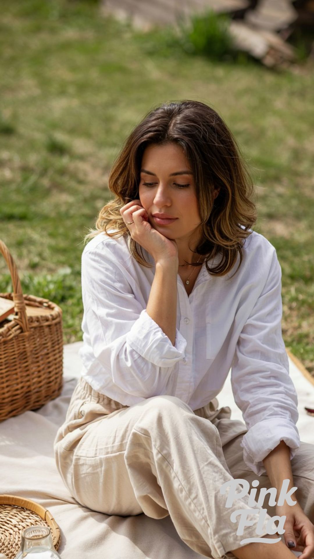 Picnic Simplicity in Linen and Cotton - Casual Warm Spring Outfit Ideas