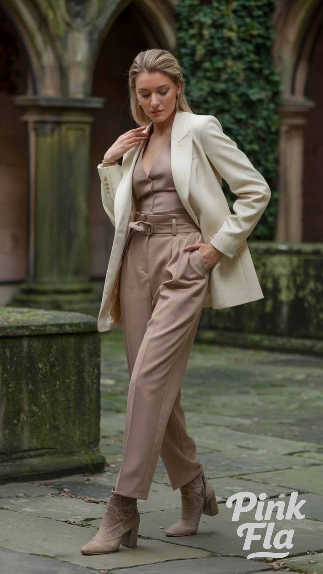 Refined Neutrals for a Structured Look - Light Academia Spring Outfits