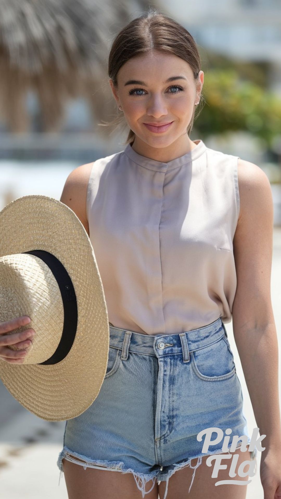Relaxed Summer Vibes in Light Neutrals - Outfits for Small Chests