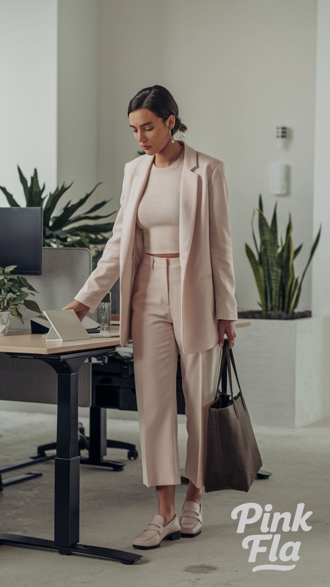 The Power of a Monochrome Pastel Suit - Chic Spring Office Outfits Ideas