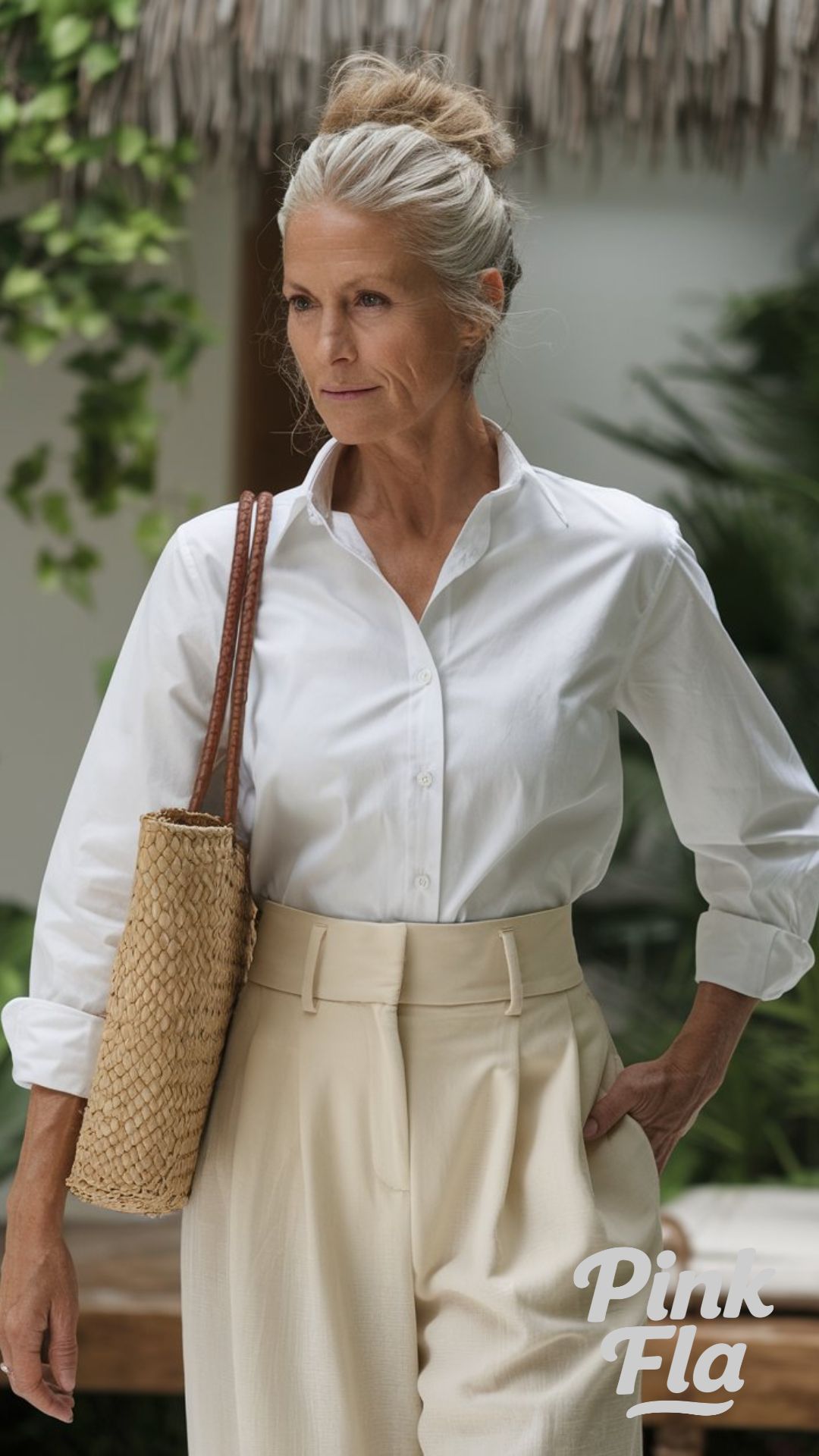 Timeless Simplicity in White and Pleats - Spring Outfits for Women Over 60