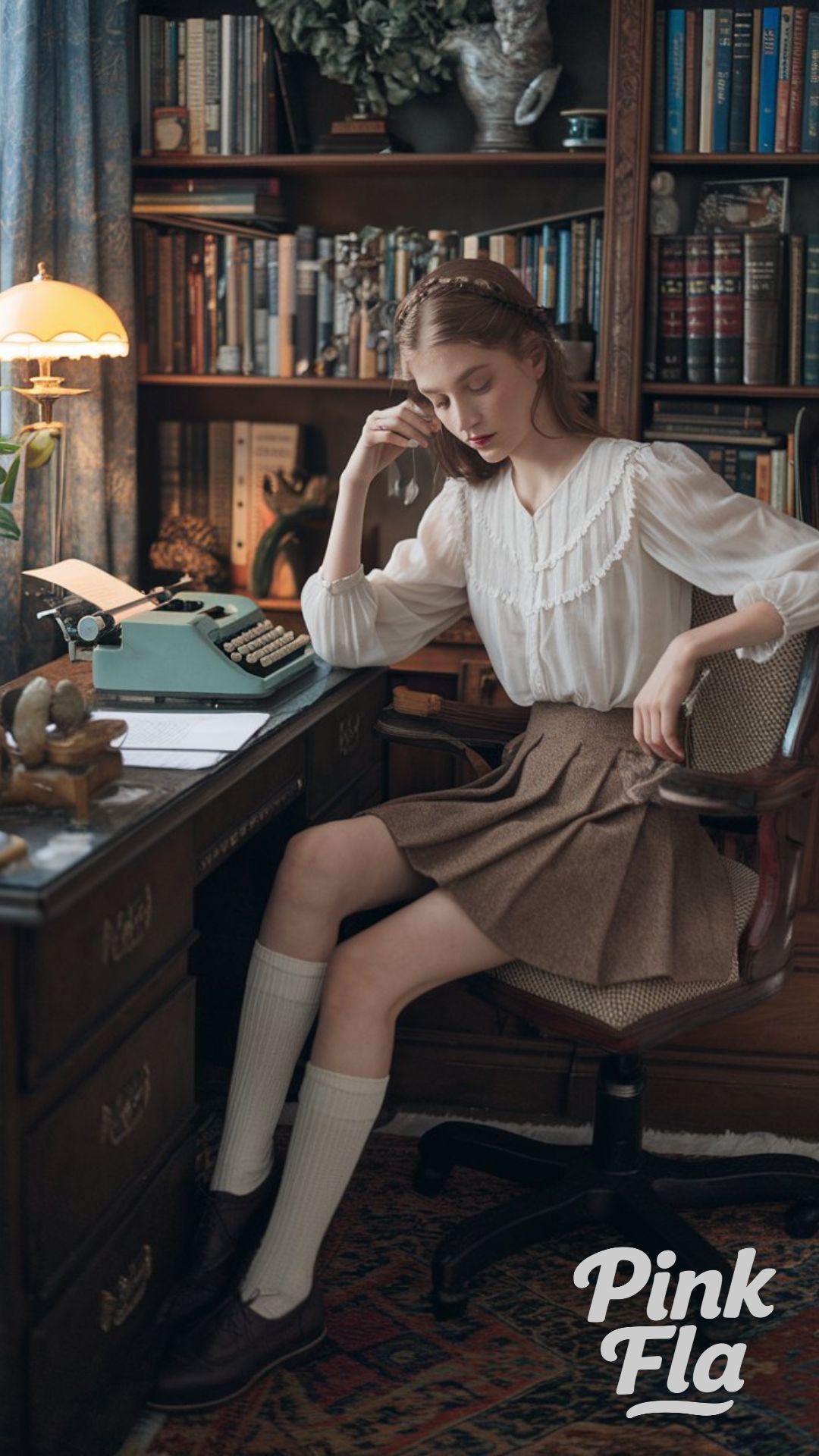 Vintage Study Session with Classic Academia Style - Light Academia Spring Outfits