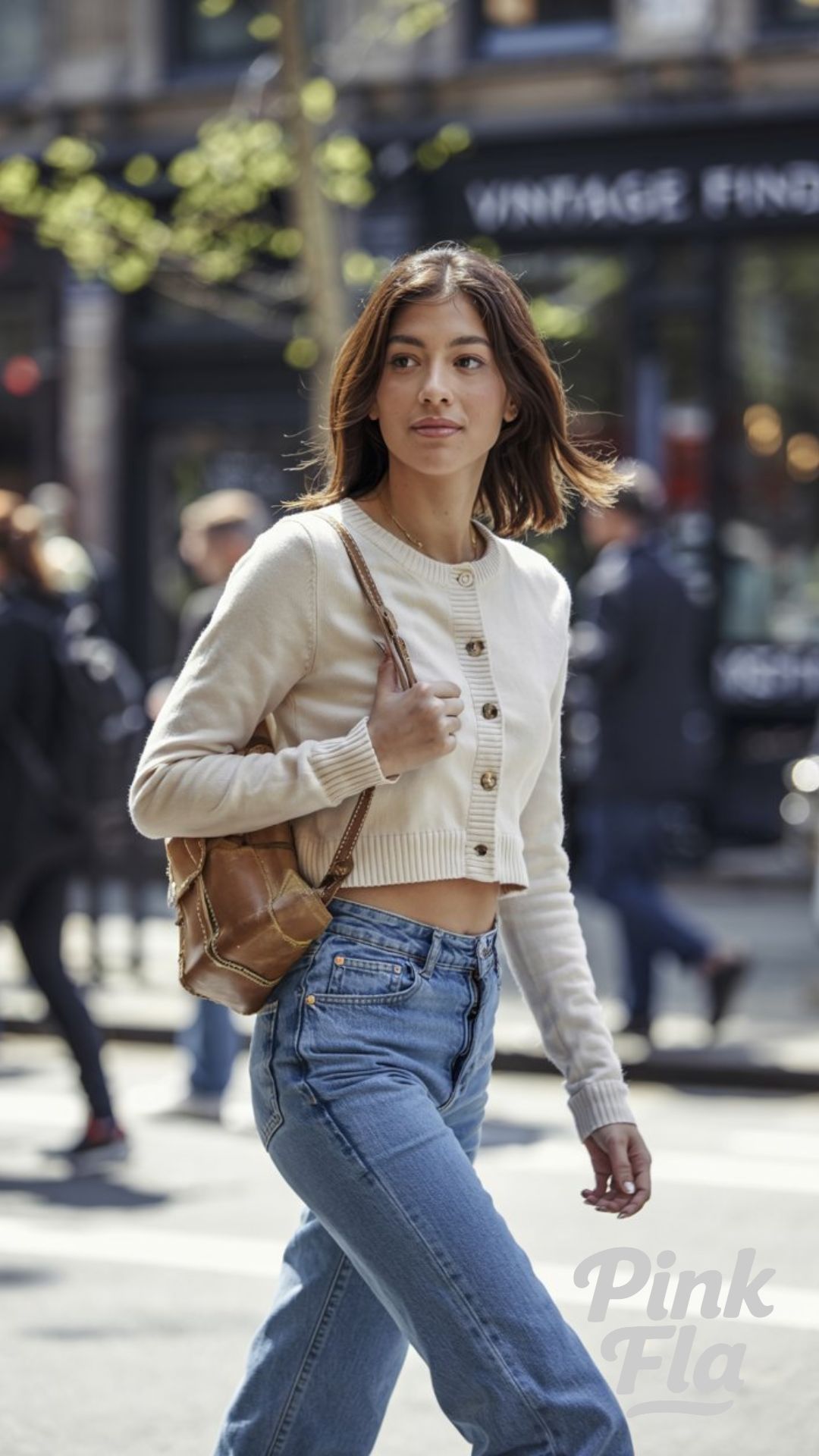 Weekend Vintage in a Cropped Cardigan - Casual Warm Spring Outfit Ideas