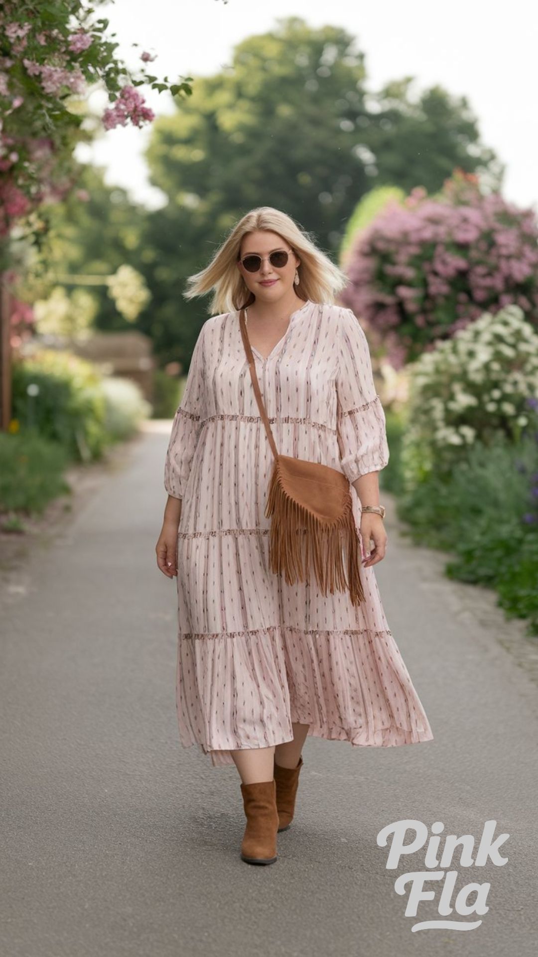 Boho-Chic in Flowing Tiers - Plus Size Spring Outfit Ideas